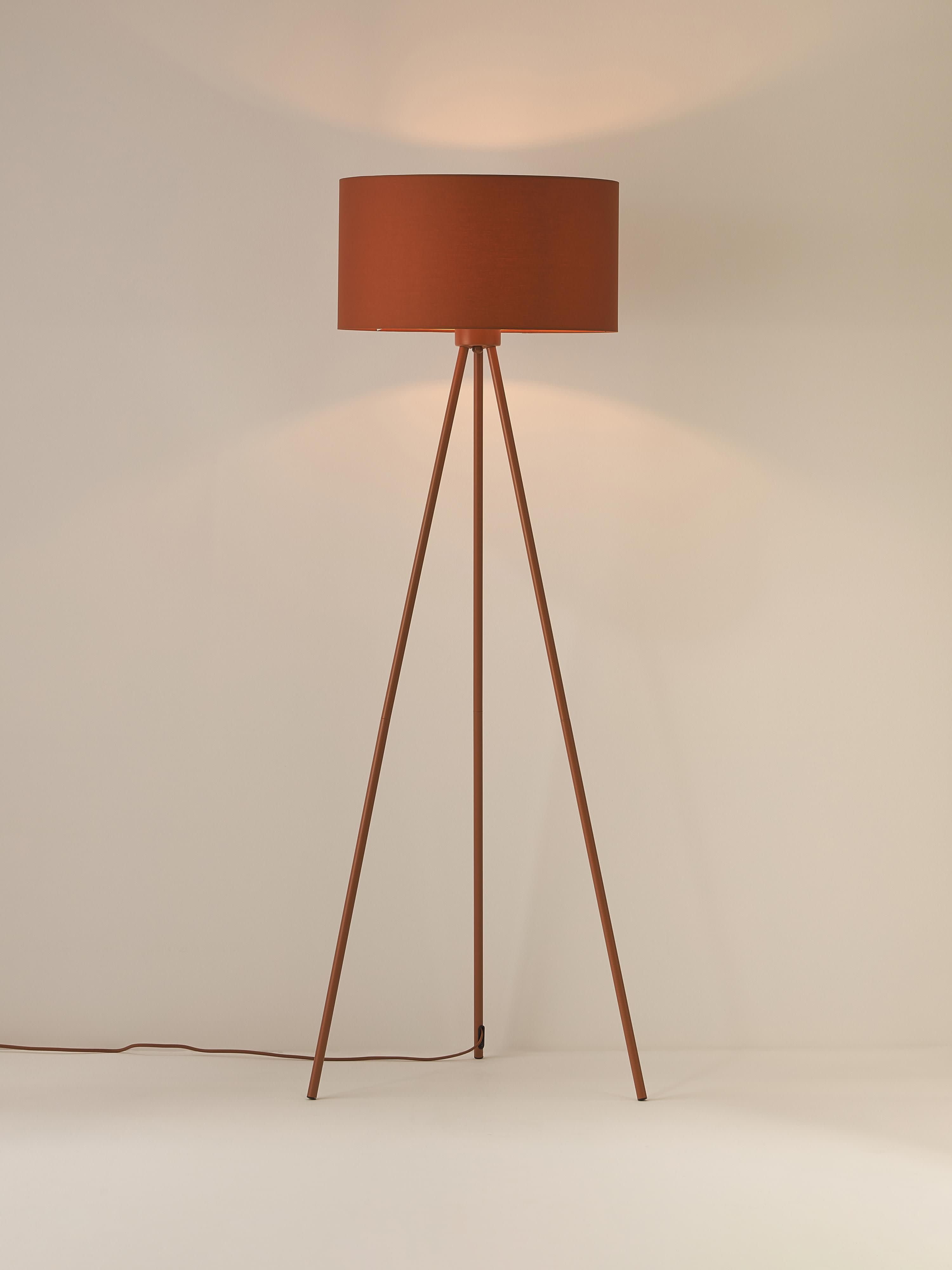 Cella Tripod Floor Lamp with Fabric Lampshade