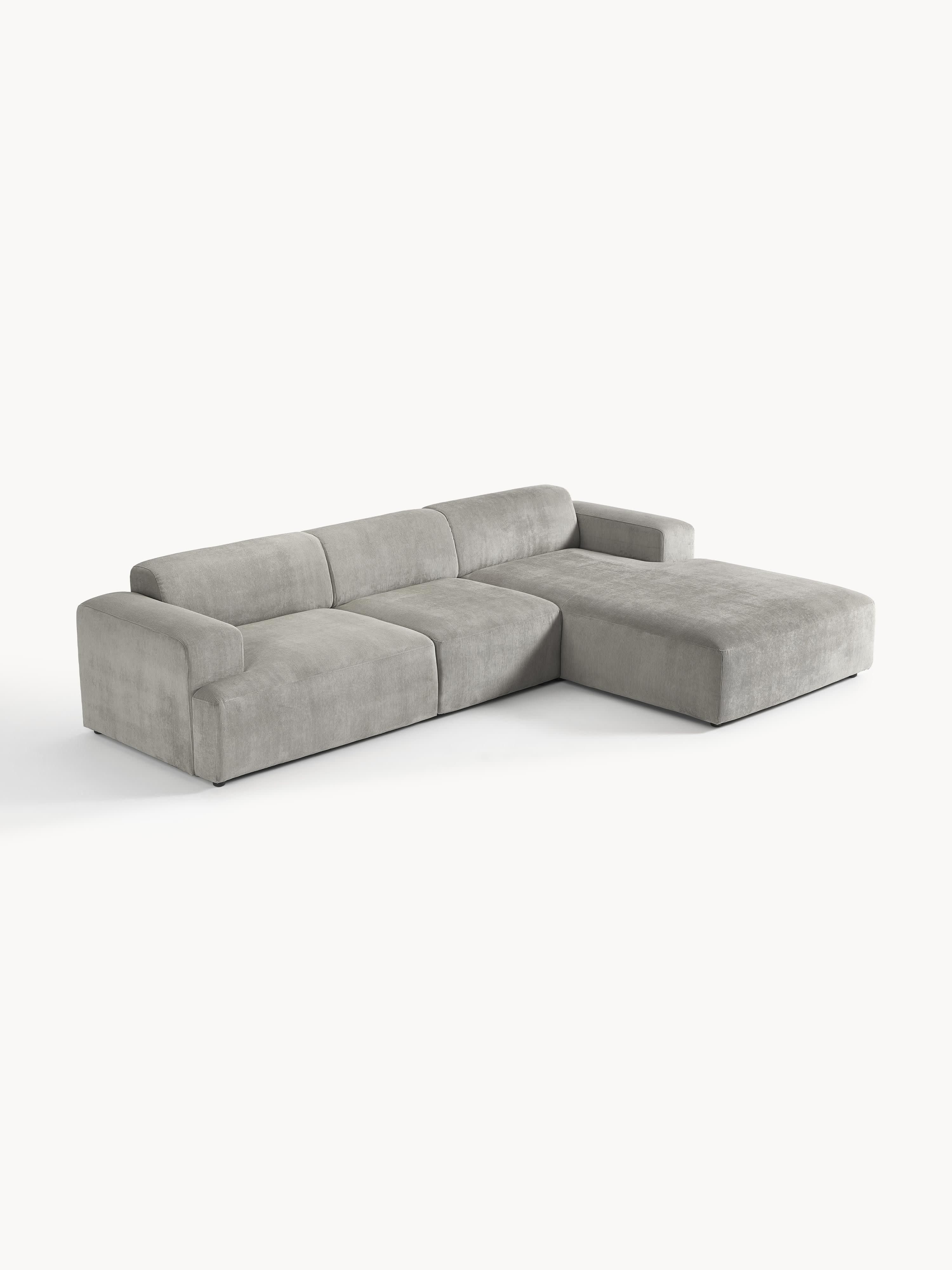 Melva Corduroy Corner Sofa (4-seater)