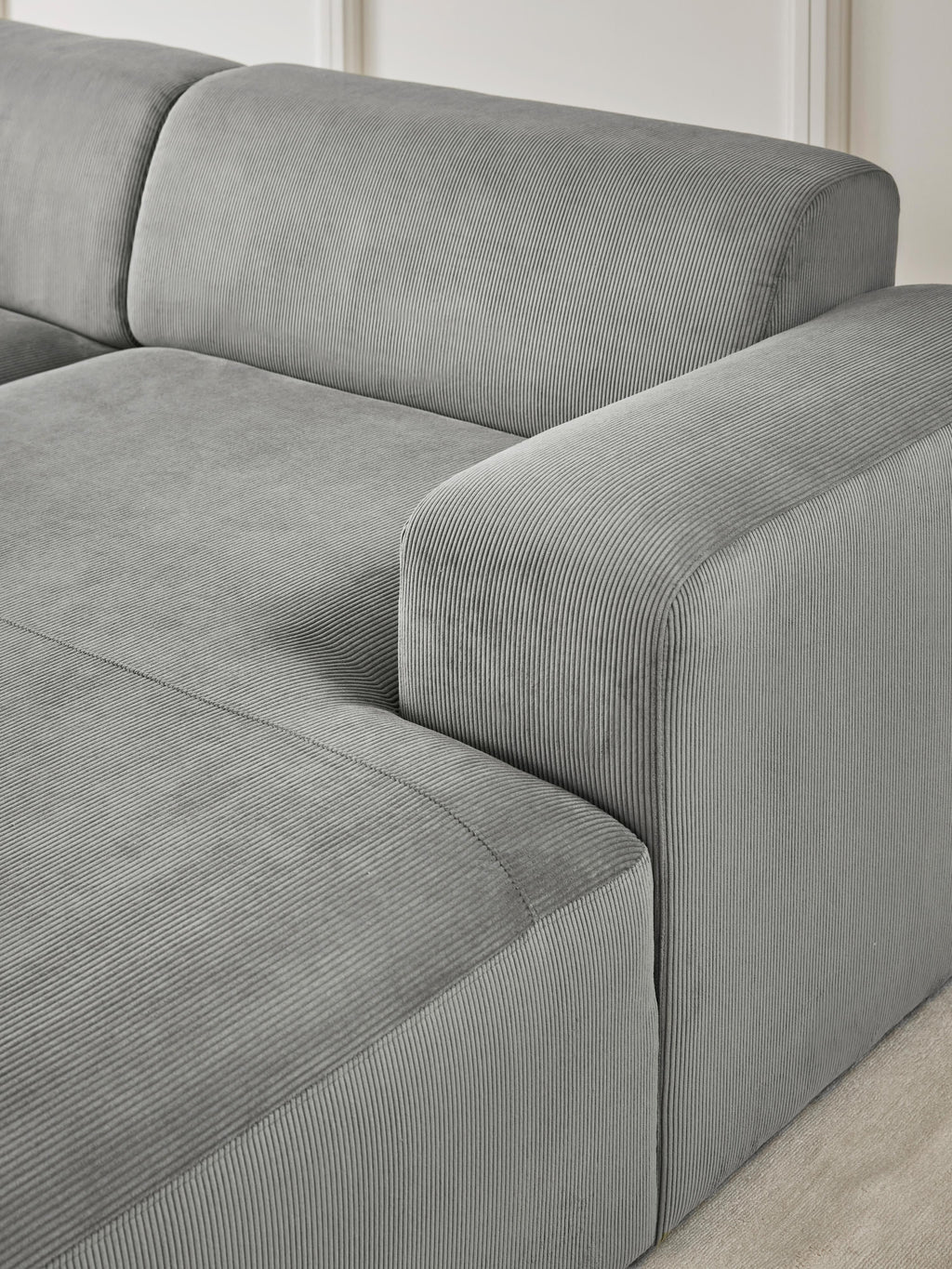 Melva Corduroy Corner Sofa (4-seater)