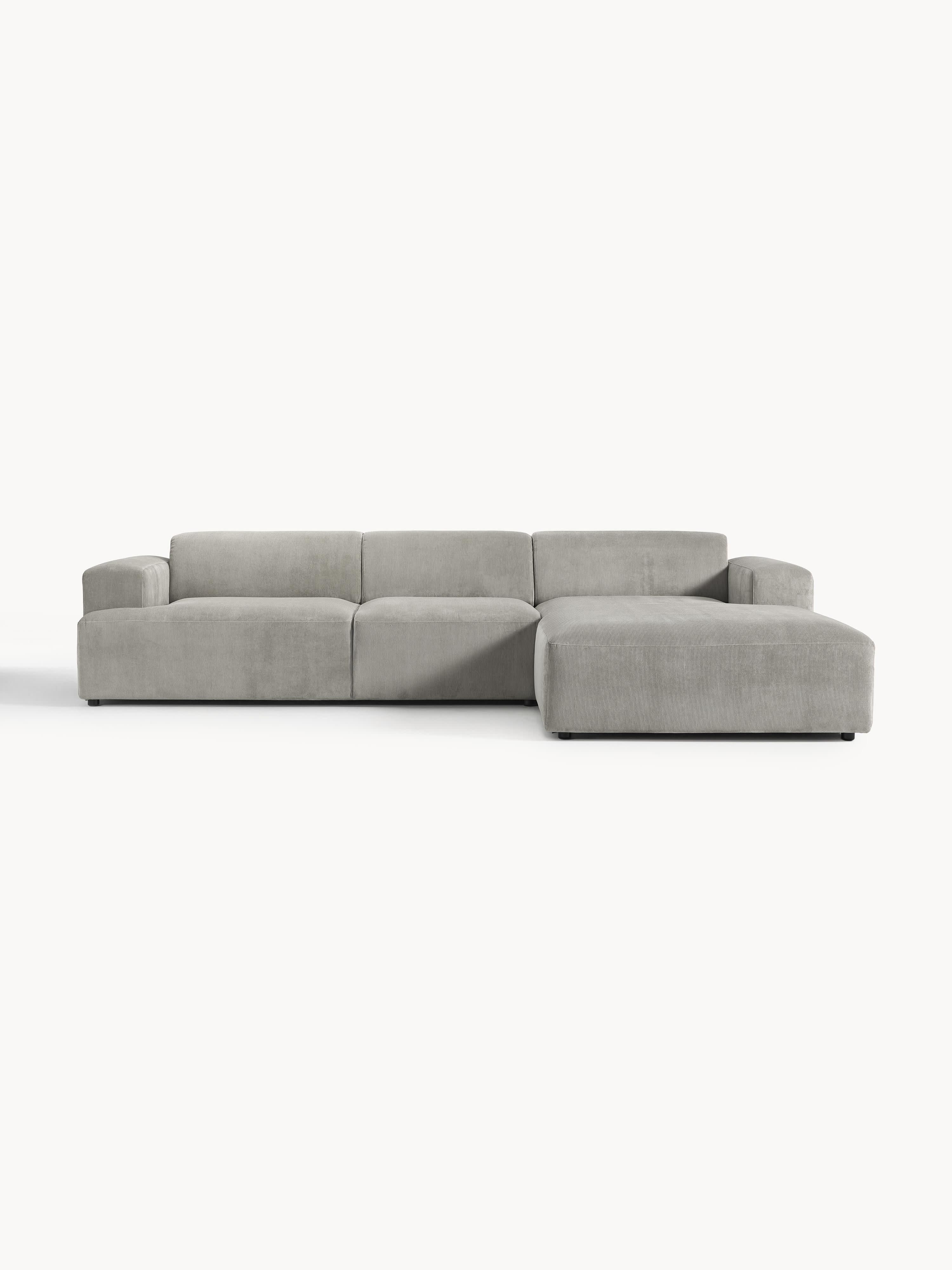 Gallery image 1 - Corduroy Corner Sofa Melva (4-seater)