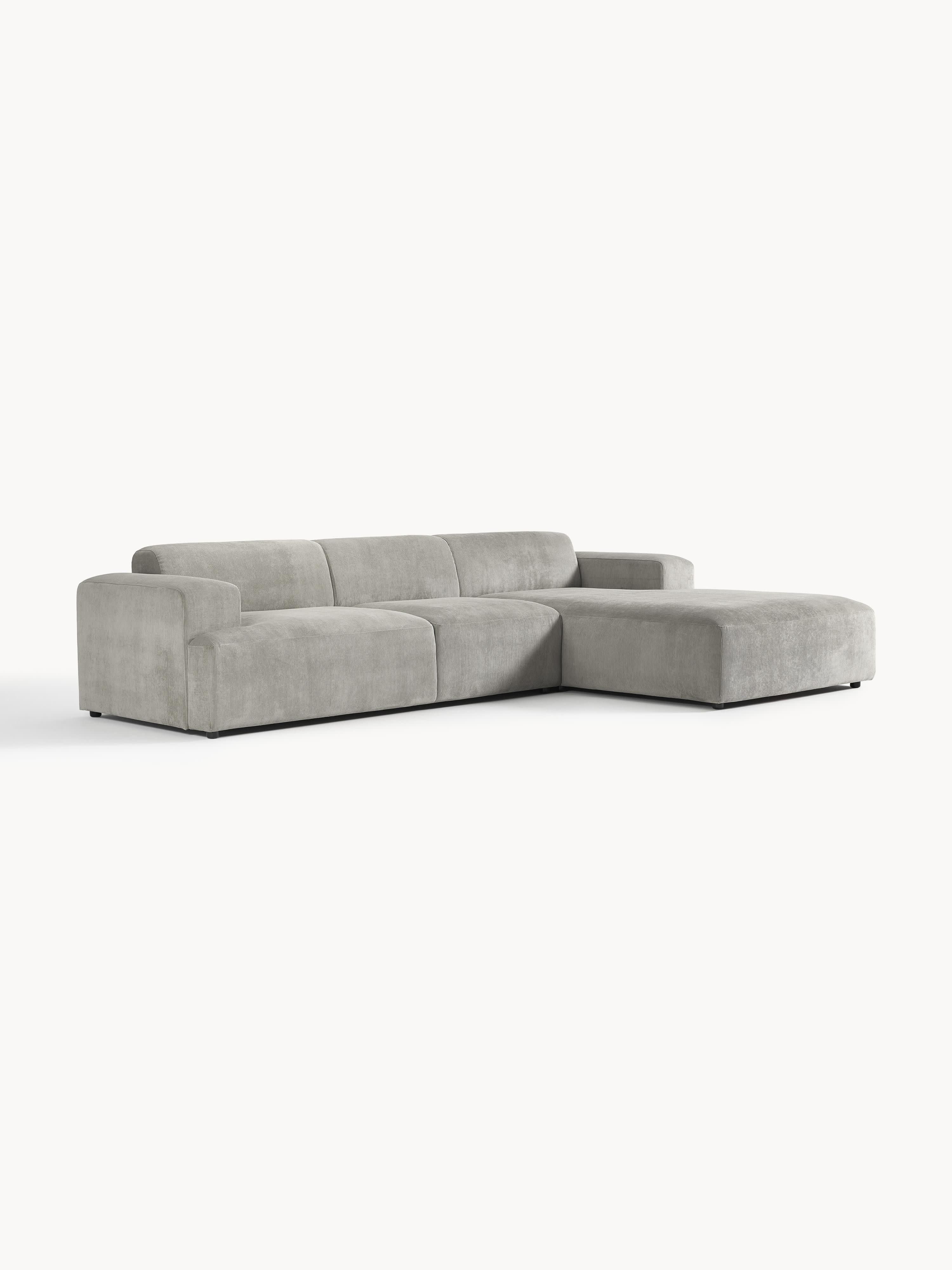 Melva Corduroy Corner Sofa (4-seater)