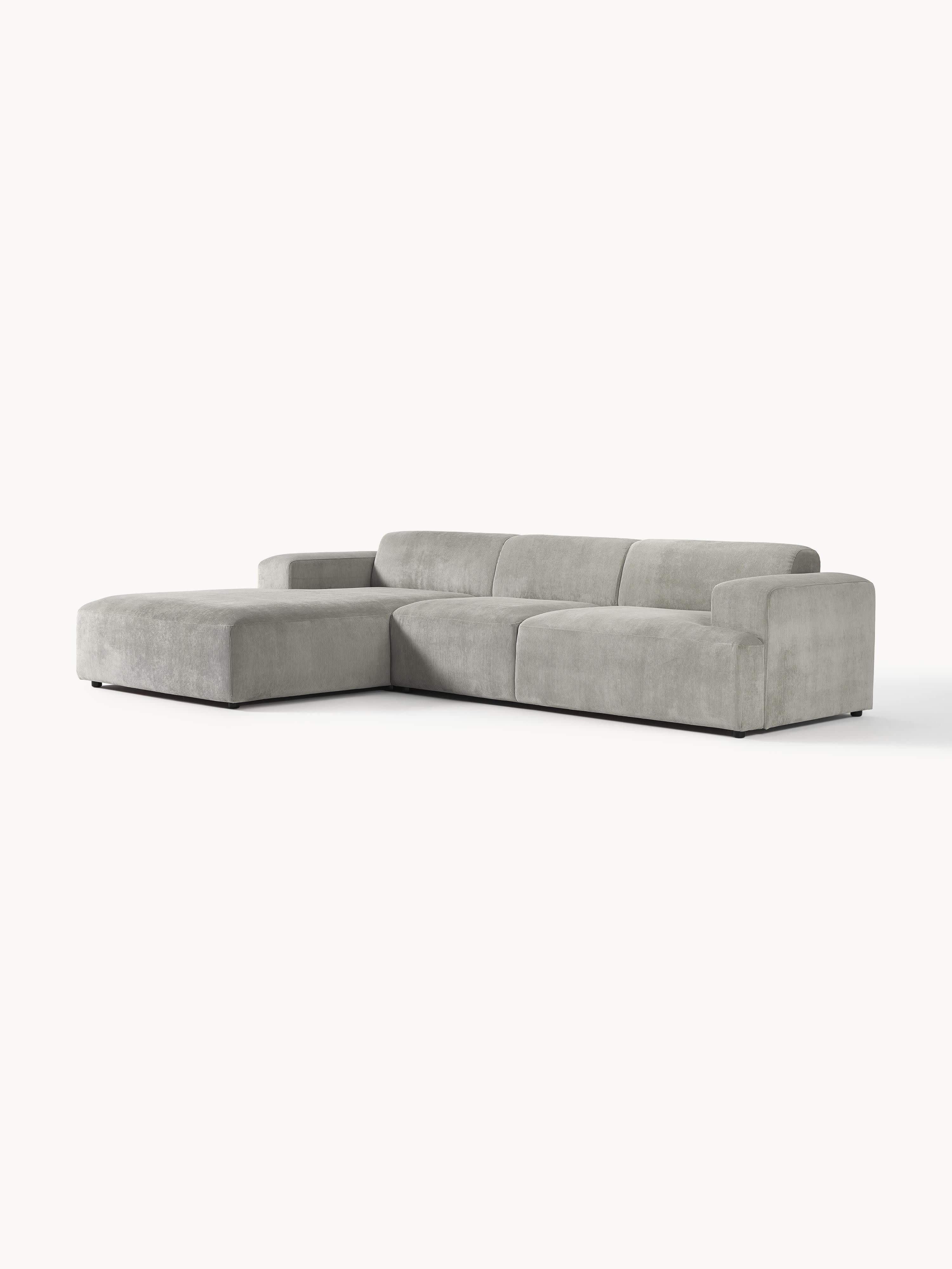 Melva Corduroy Corner Sofa (4-seater)