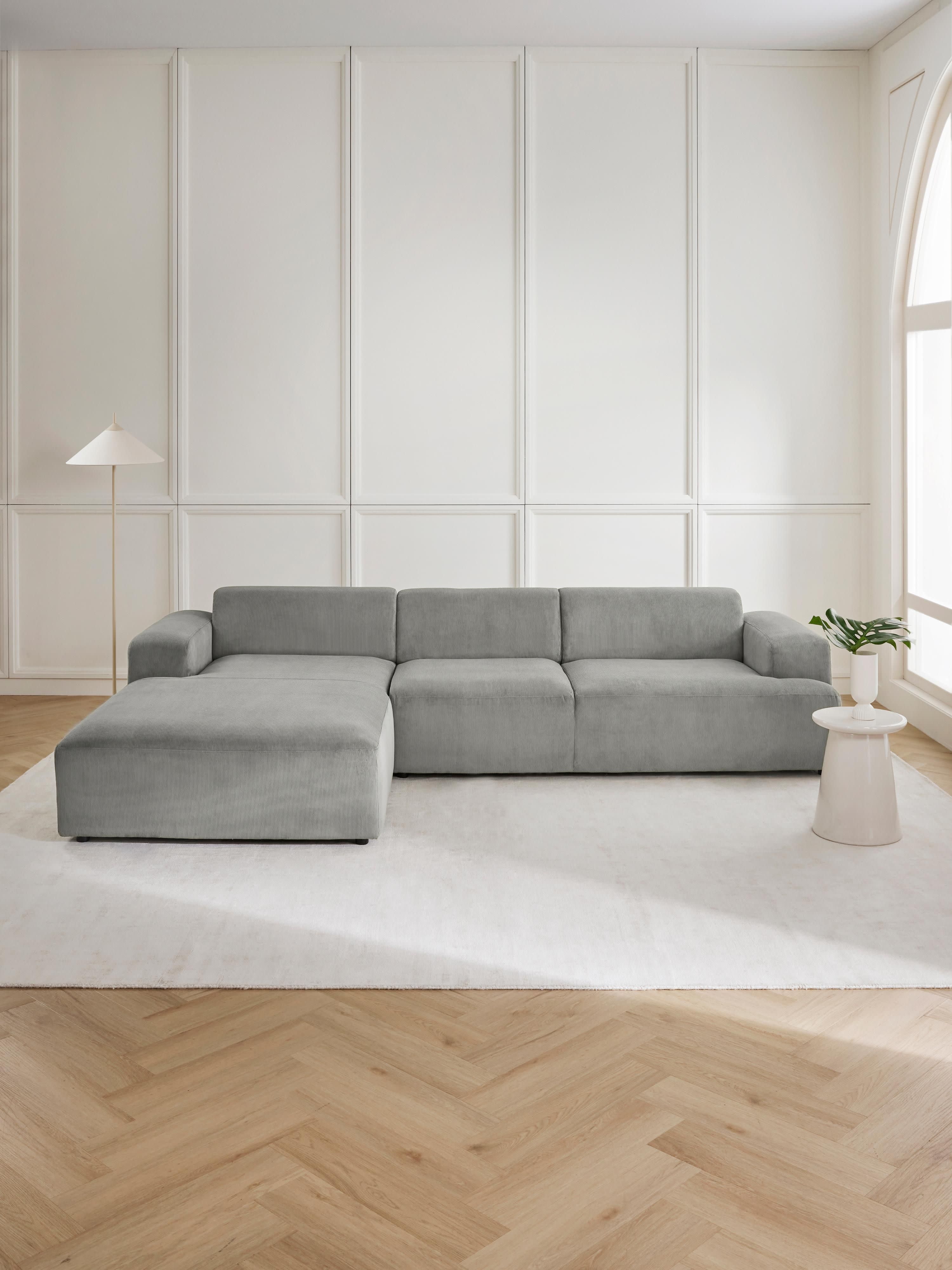 Melva Corduroy Corner Sofa (4-seater)
