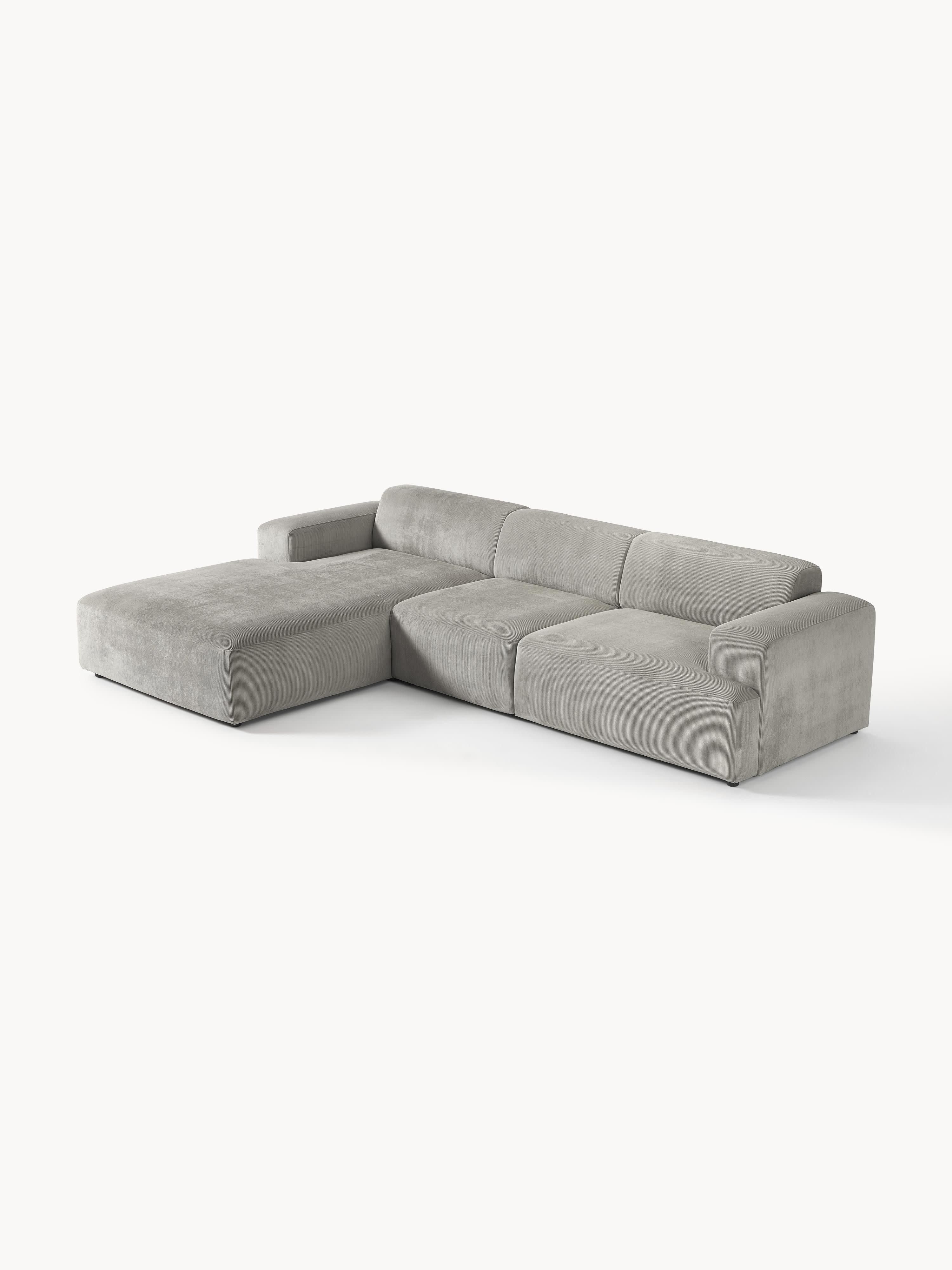 Melva Corduroy Corner Sofa (4-seater)