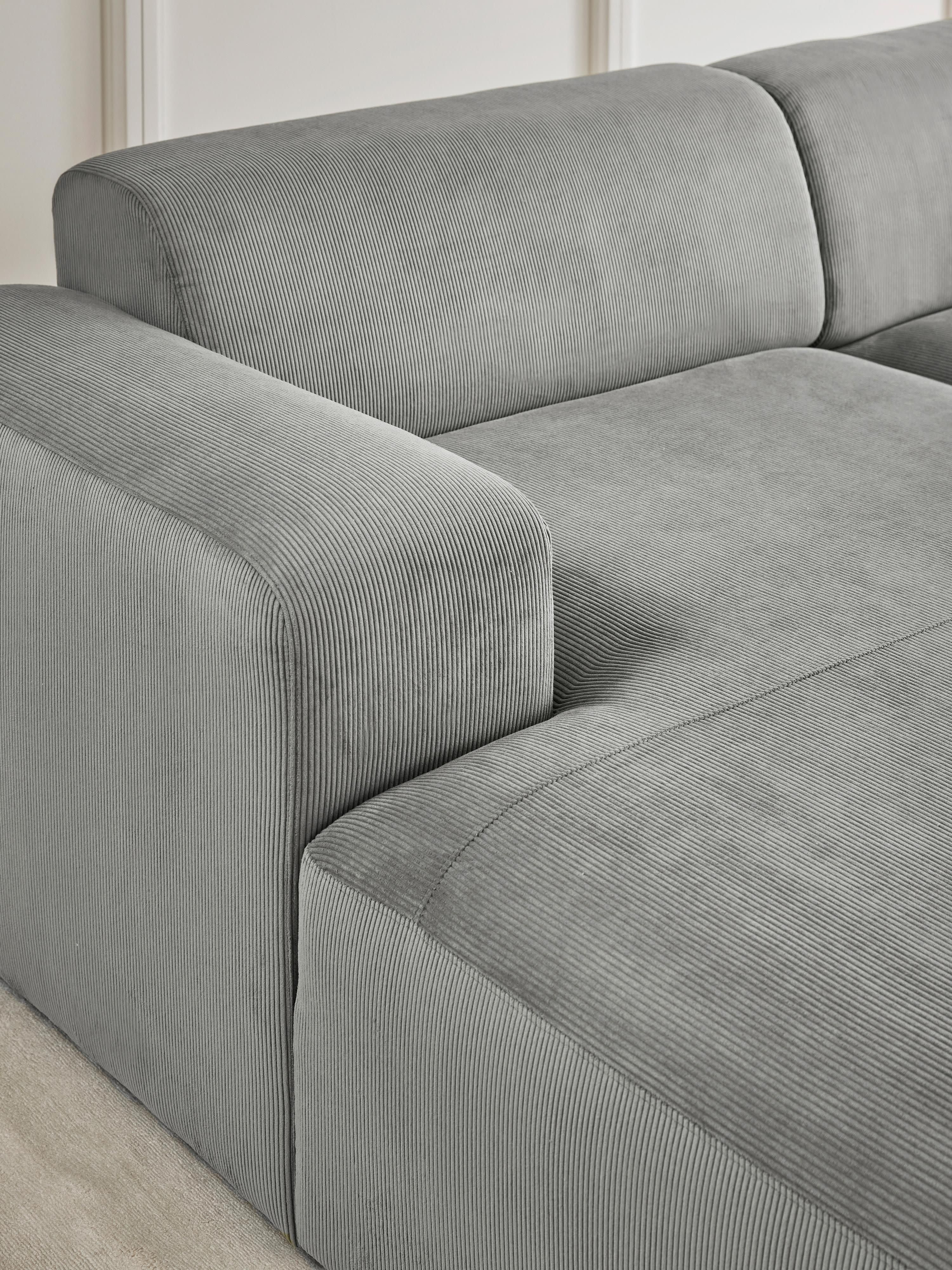 Melva Corduroy Corner Sofa (4-seater)