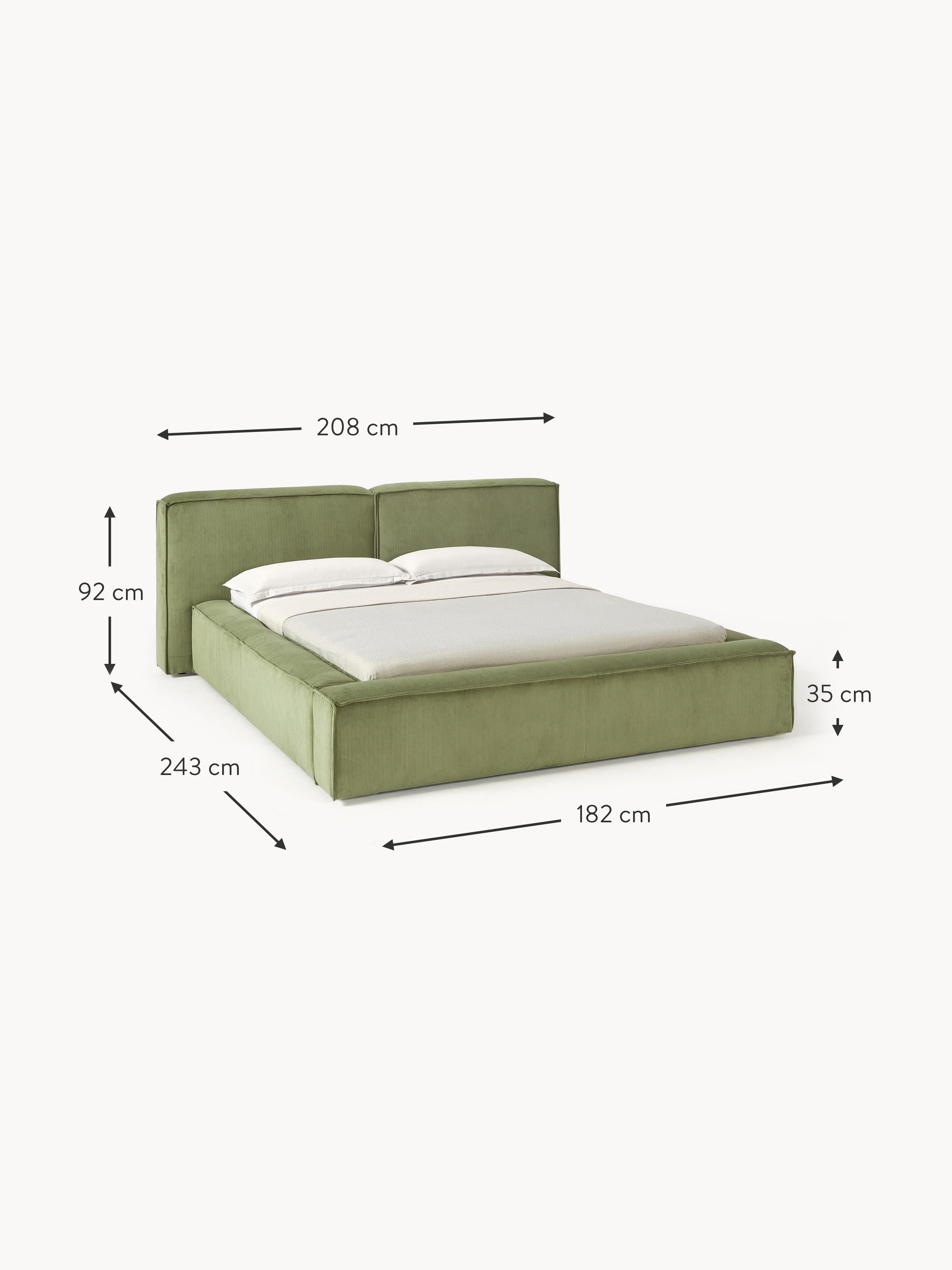 Lennon Upholstered Corduroy Bed