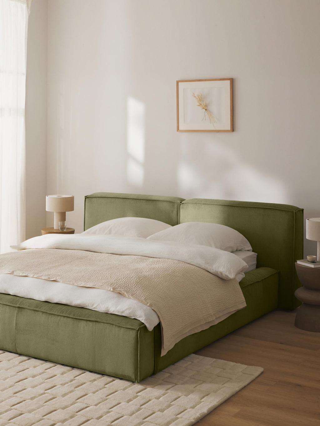 Lennon Upholstered Corduroy Bed