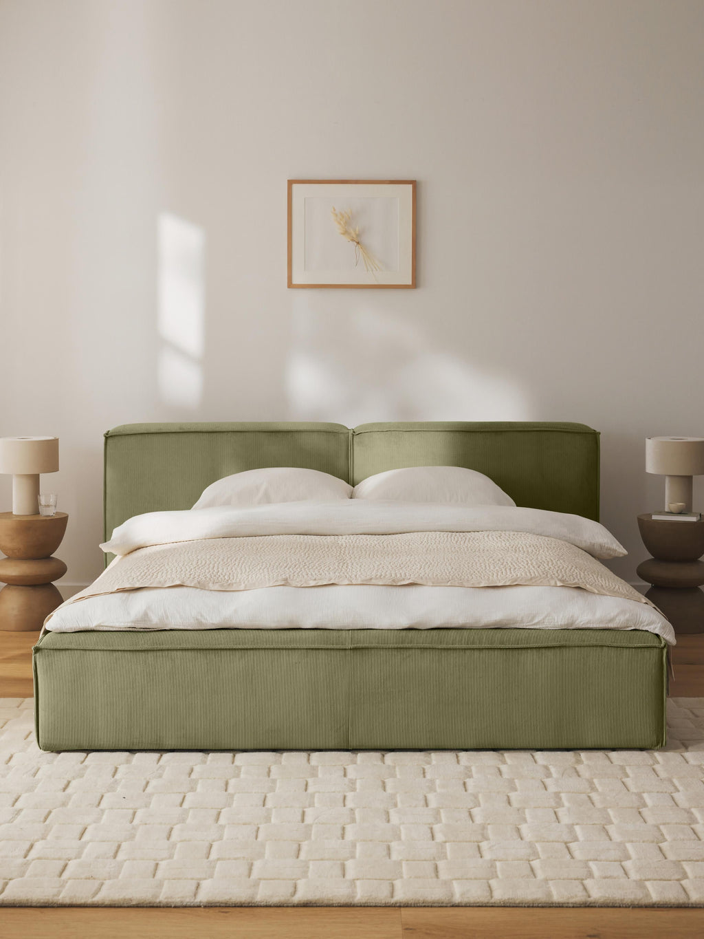 Lennon Upholstered Corduroy Bed