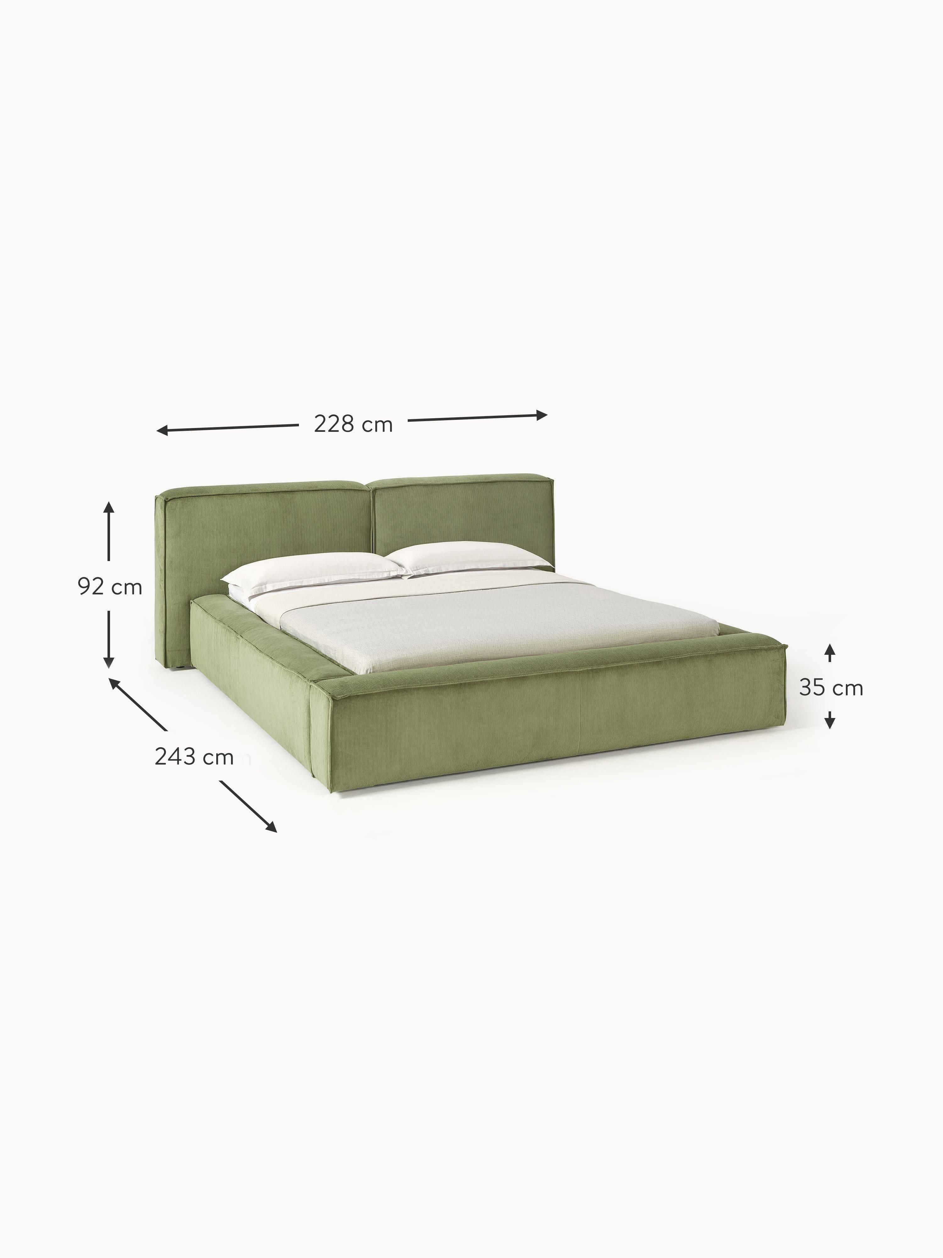 Lennon Upholstered Corduroy Bed