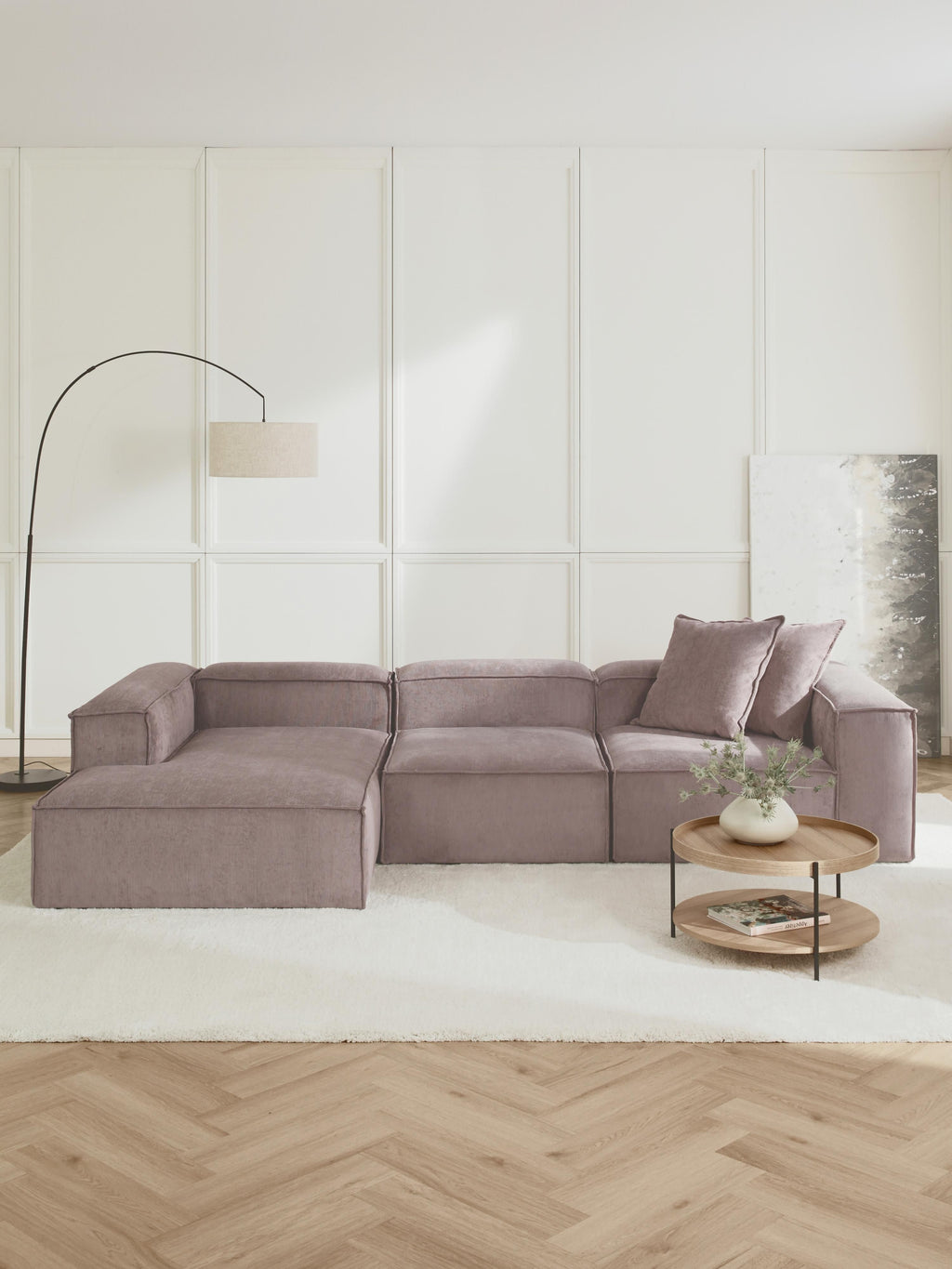 Lennon Corduroy Modular Corner Sofa (4-seater)