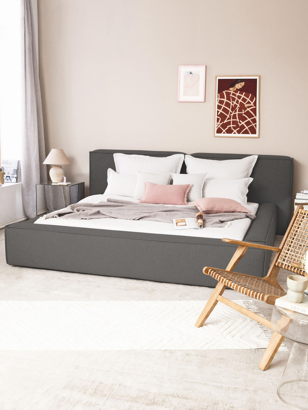 Lennon Upholstered Bed with Storage Space