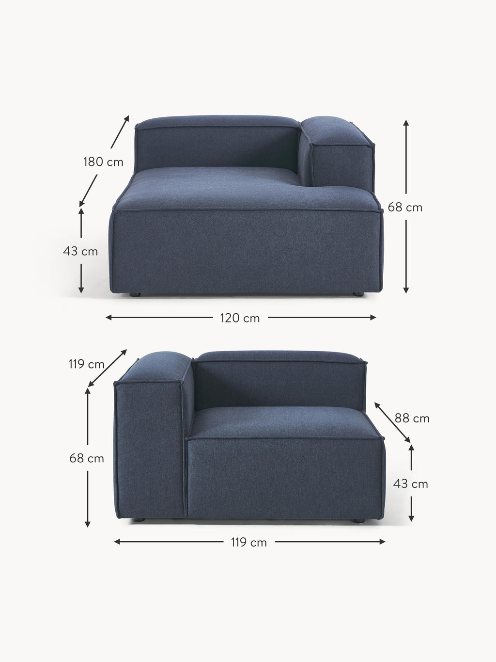 Lennon Modular Corner Sofa (3-seater)