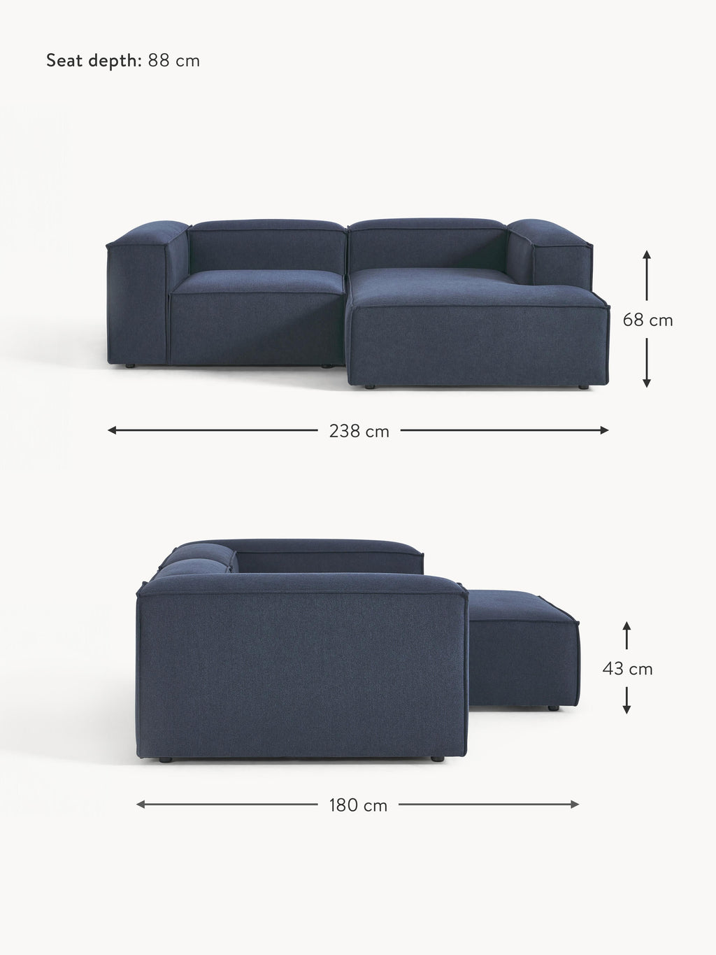 Lennon Modular Corner Sofa (3-seater)