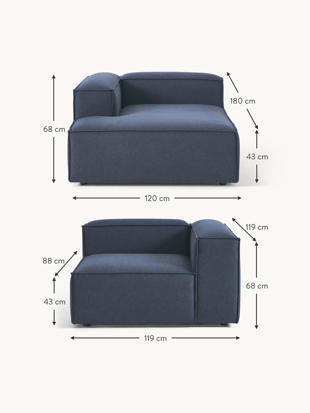 Lennon Modular Corner Sofa (3-seater)