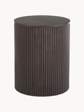 Gallery image 1 - Round Wooden Side Table Nele with Storage Space