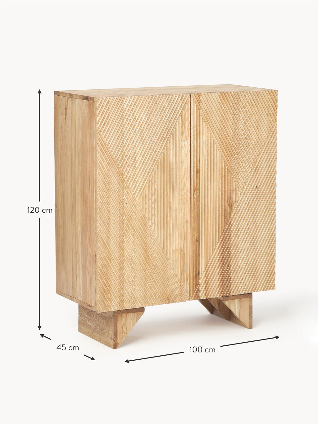 Louis Ash Wood Highboard