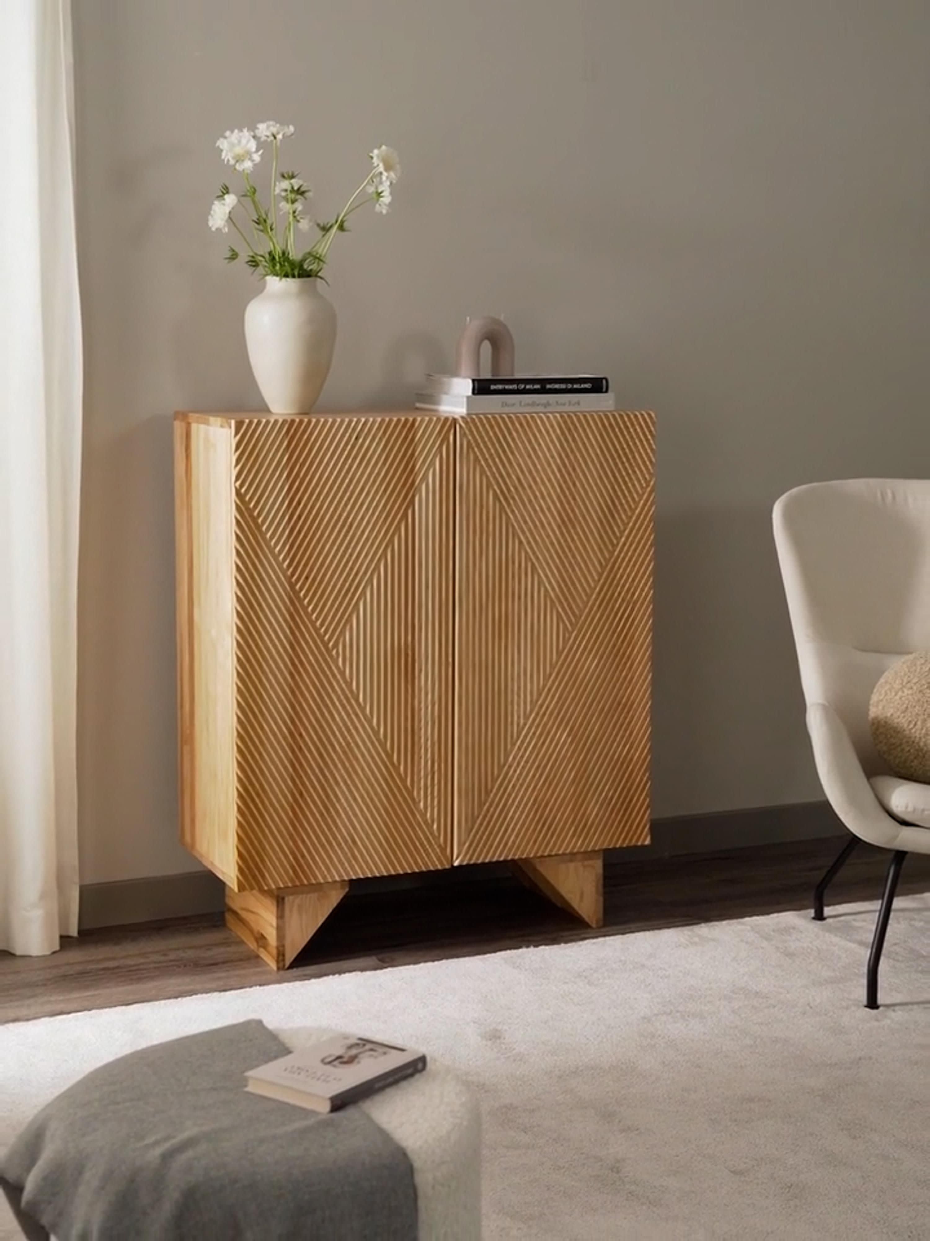 Louis Ash Wood Highboard