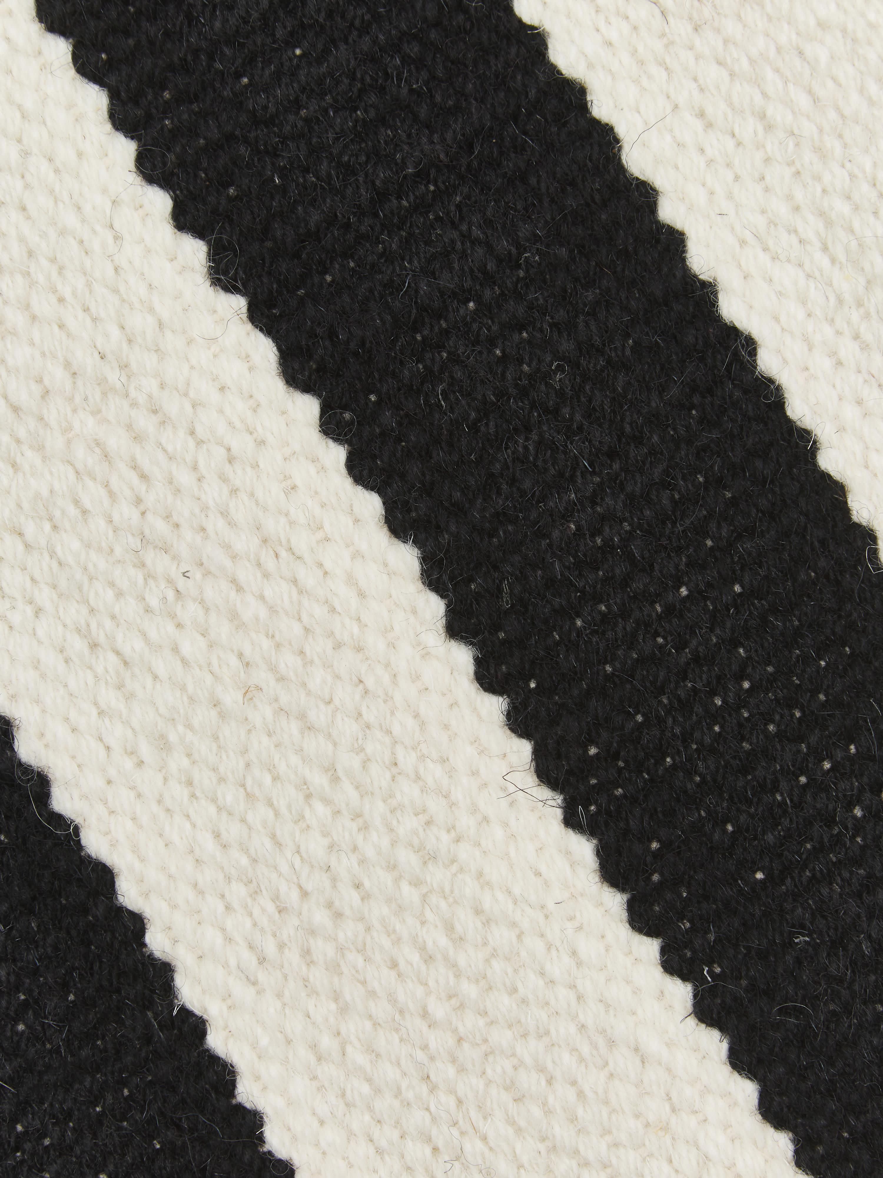 Donna Hand-Woven Kelim Rug with Stripes