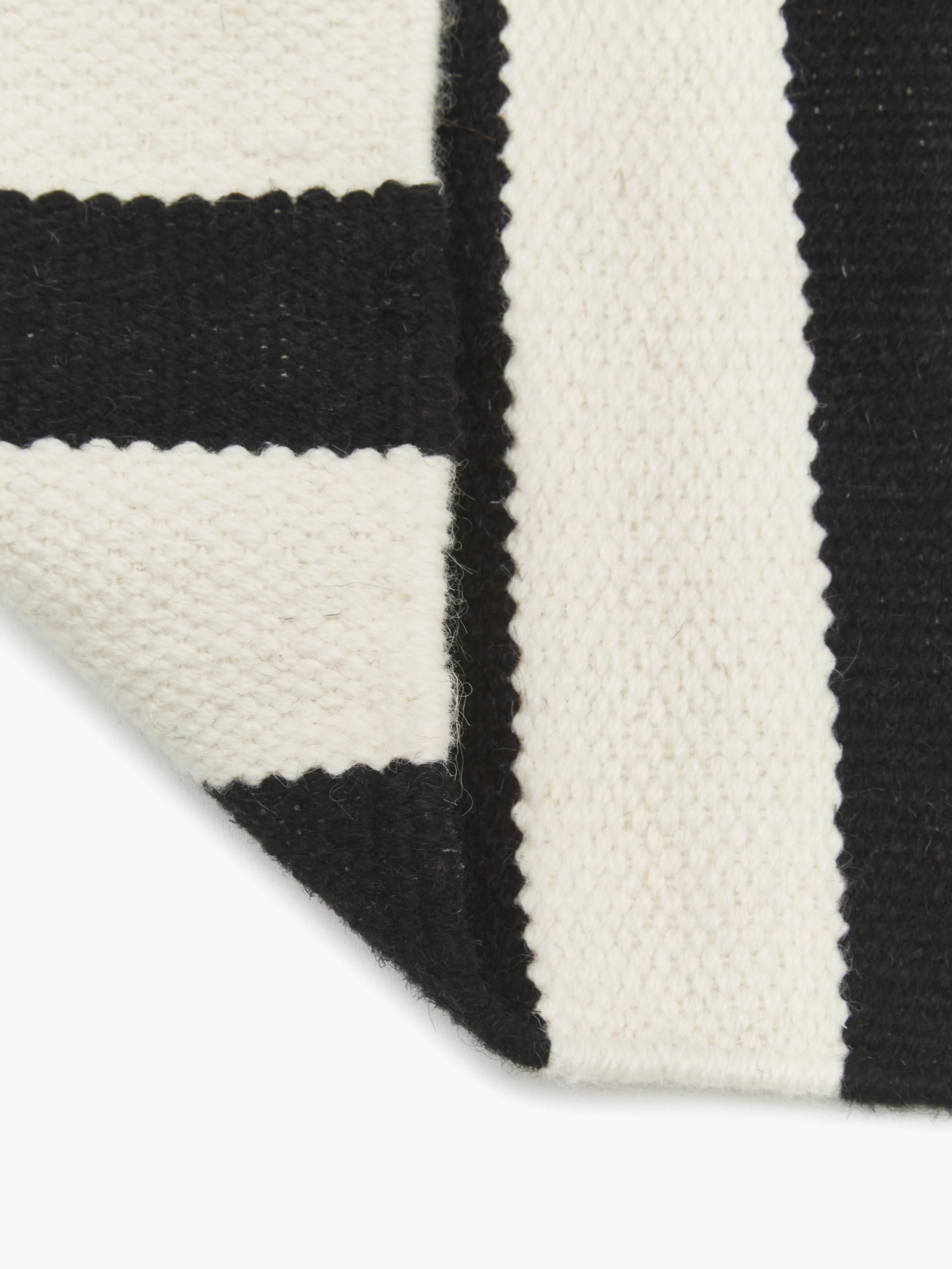 Donna Hand-Woven Kelim Rug with Stripes