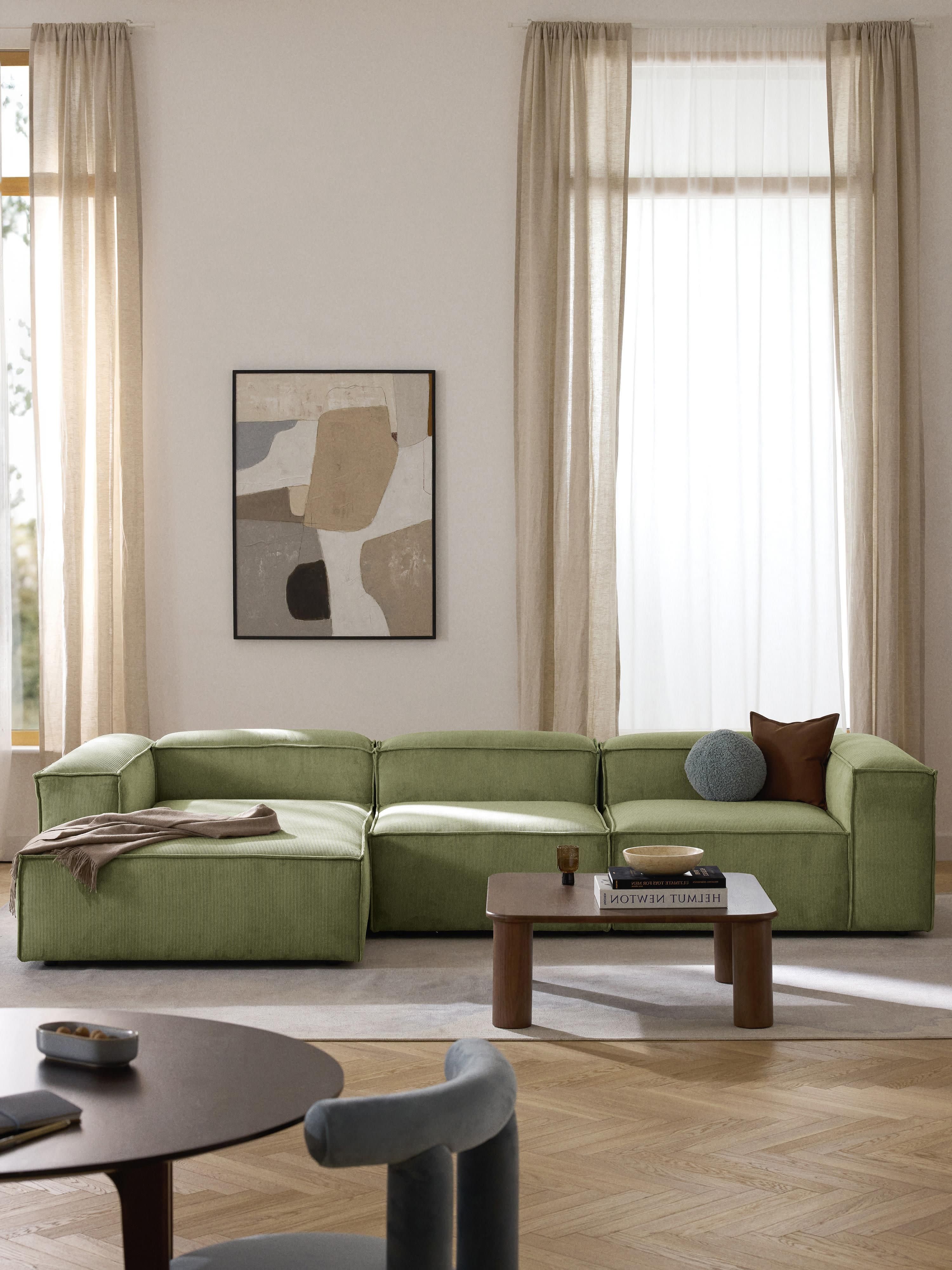 Lennon Corduroy Modular Corner Sofa (4-seater)