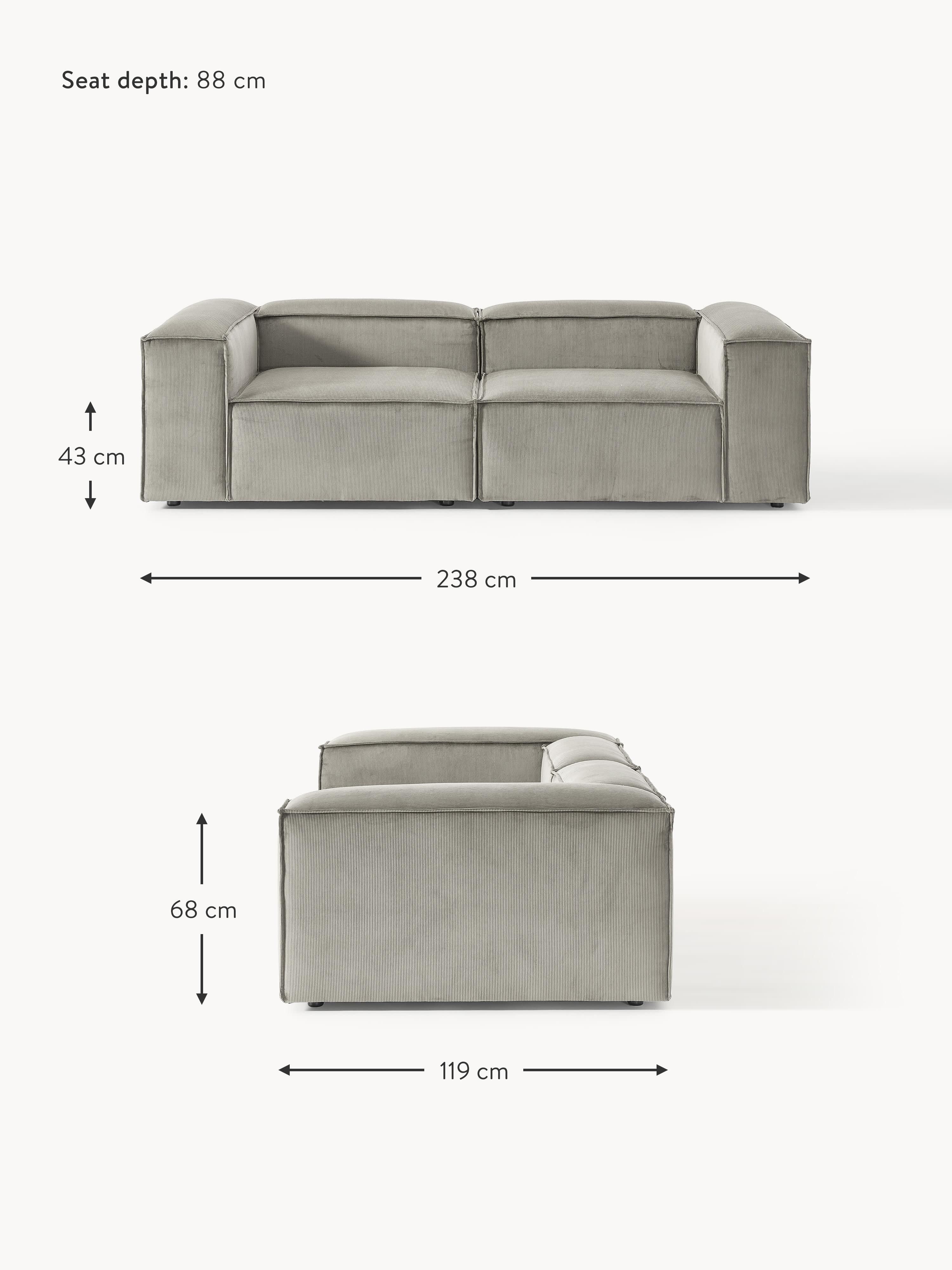 Lennon Corduroy Modular Sofa (3-seater)