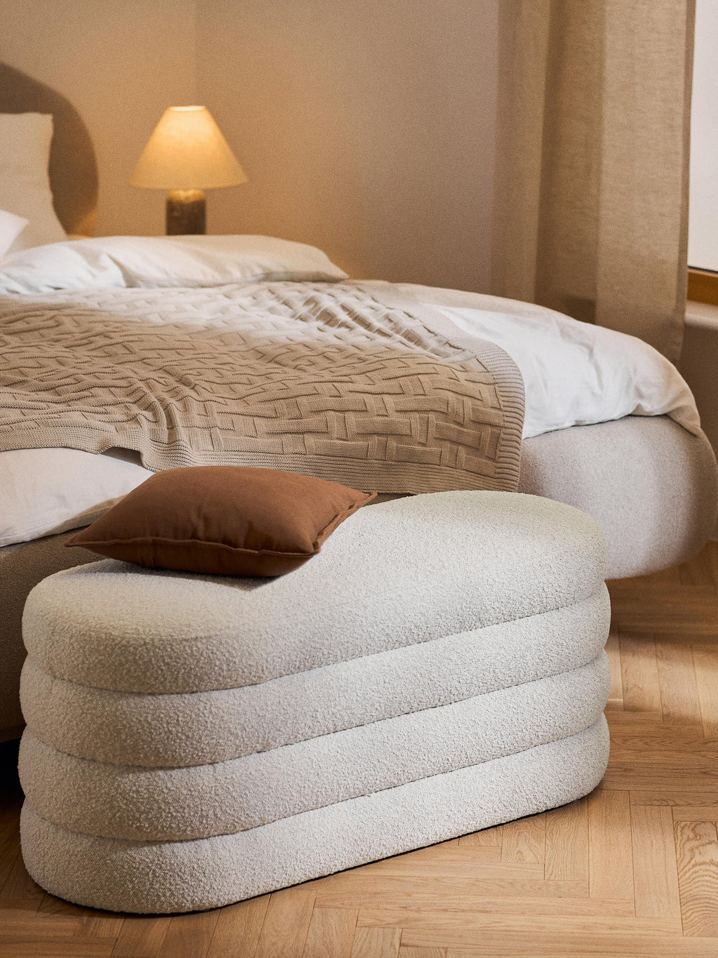 Alto Upholstered Bouclé Bench
