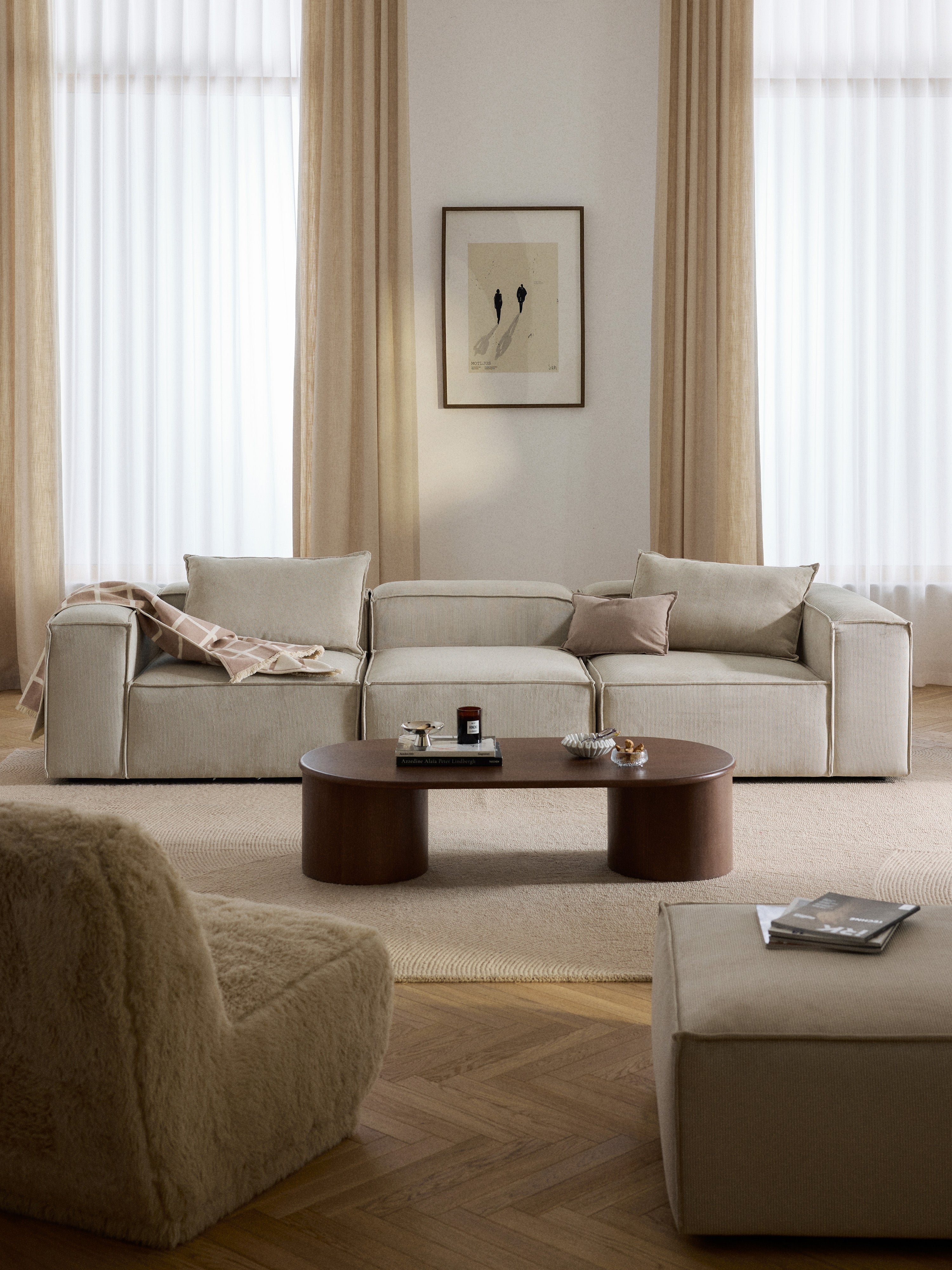 Lennon Corduroy Modular Sofa (4-seater)