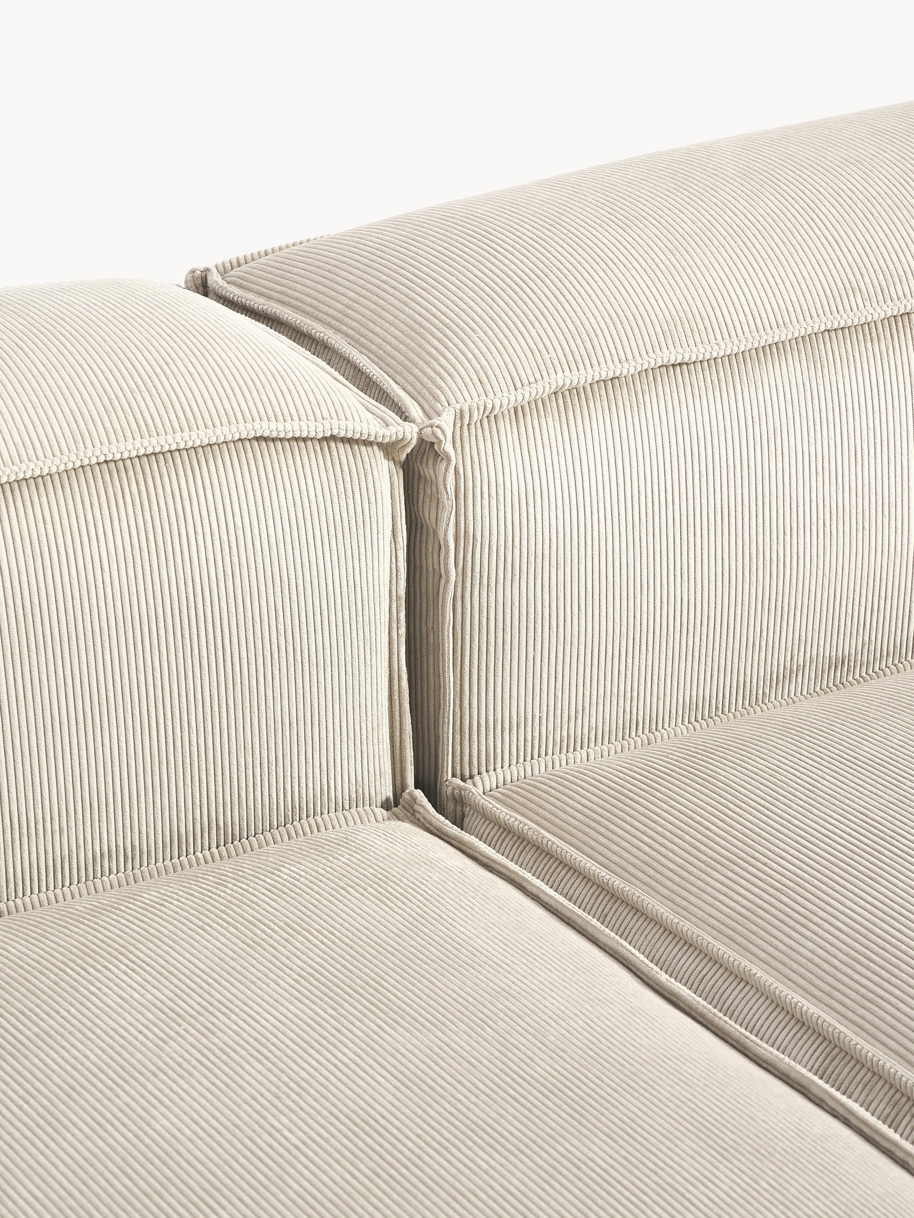 Lennon Corduroy Modular Sofa (4-seater) with Ottoman (left/right)