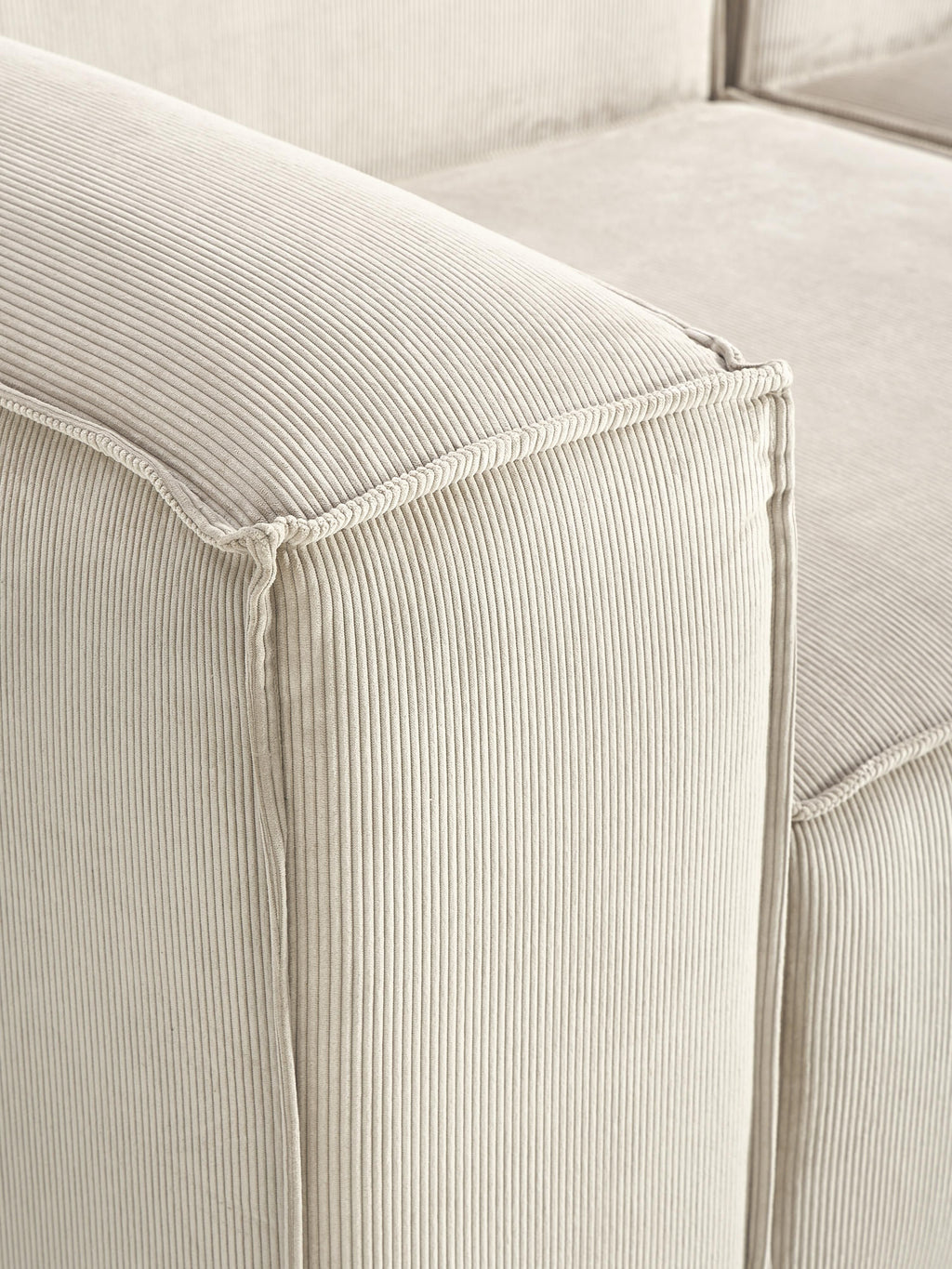 Lennon Corduroy Modular Sofa (4-seater) with Ottoman (left/right)