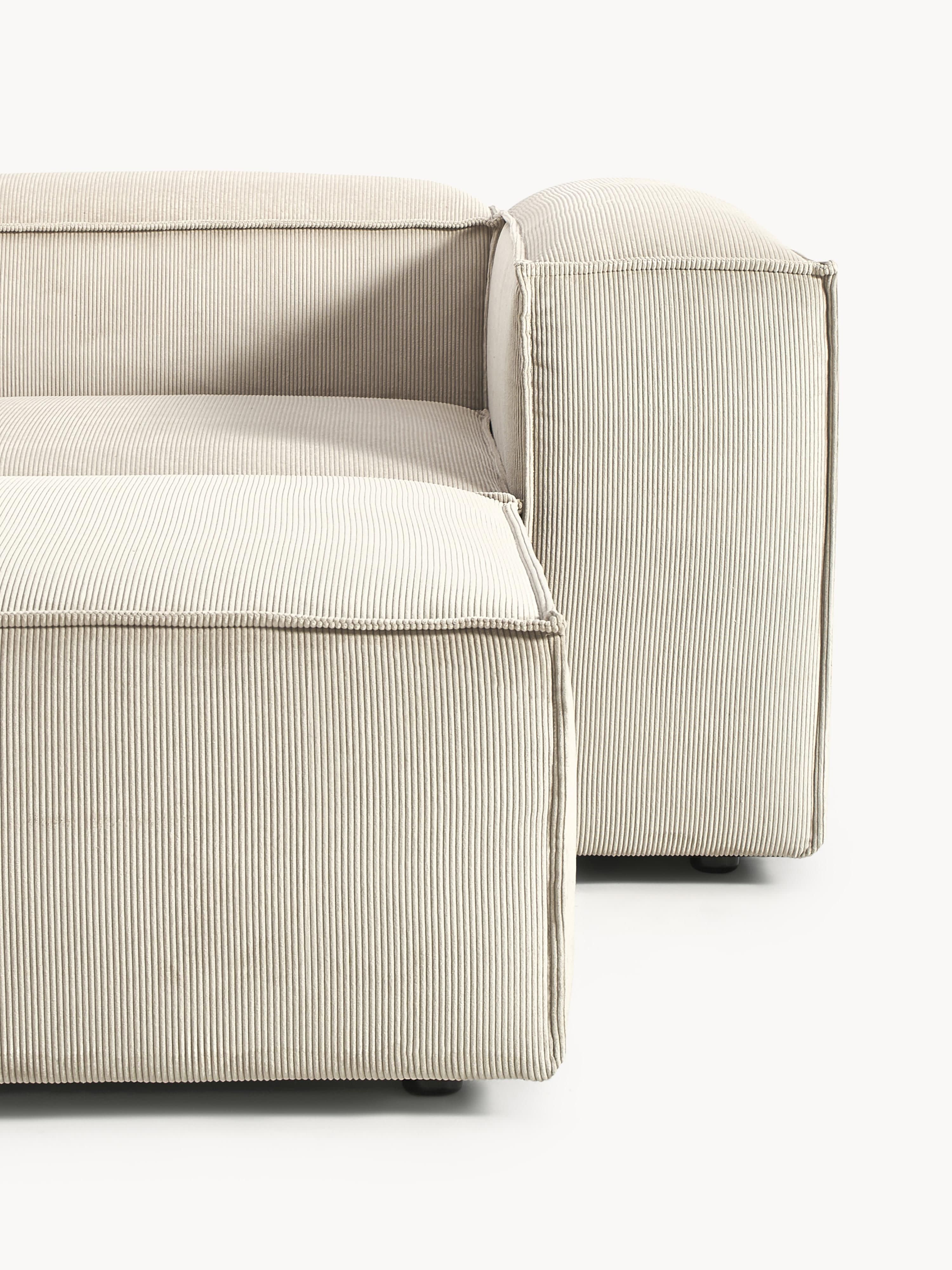 Lennon Corduroy Modular Sofa (4-seater) with Ottoman (left/right)