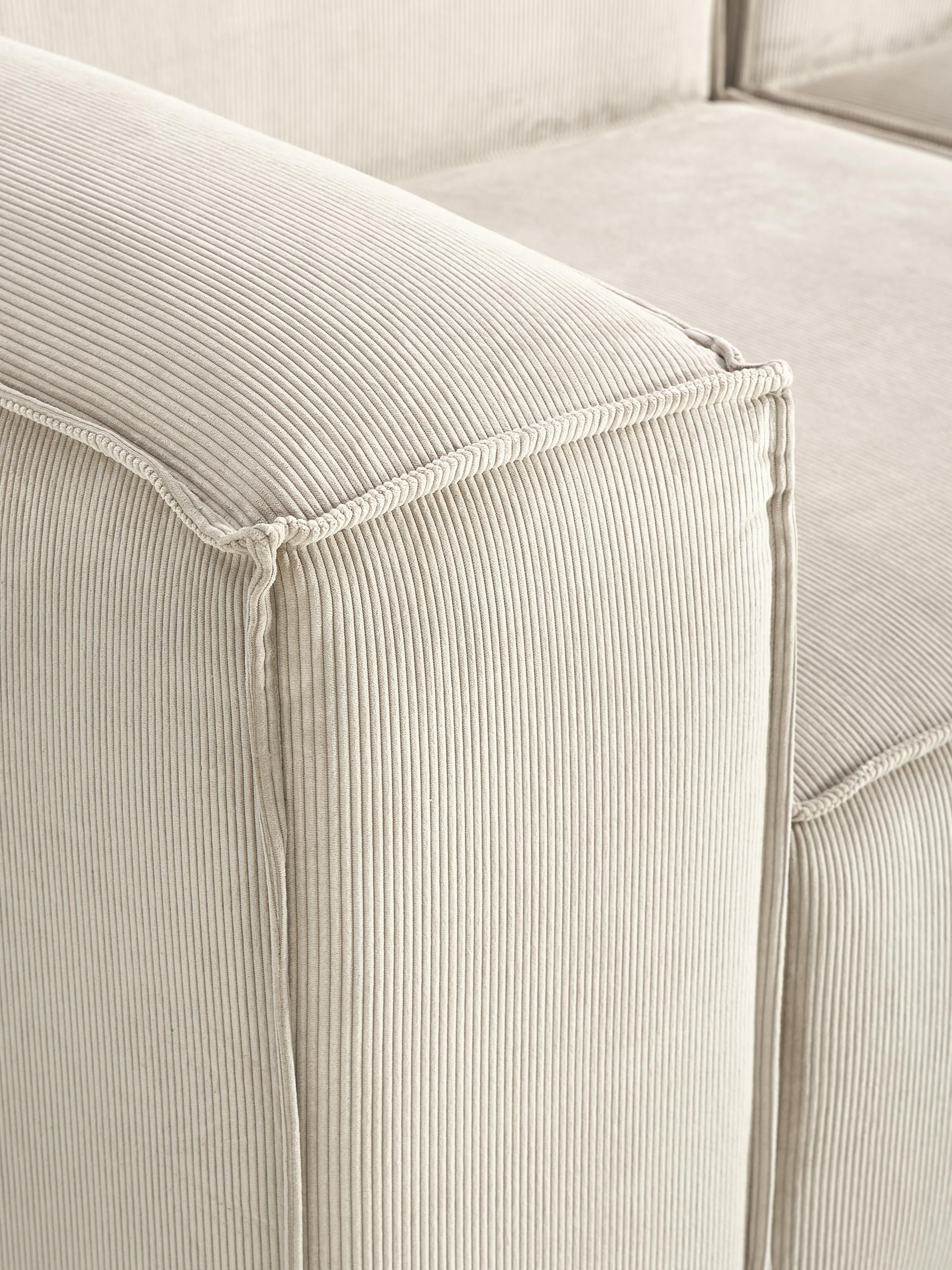 Lennon Corduroy Modular Sofa (4-seater) with Ottoman (left/right)