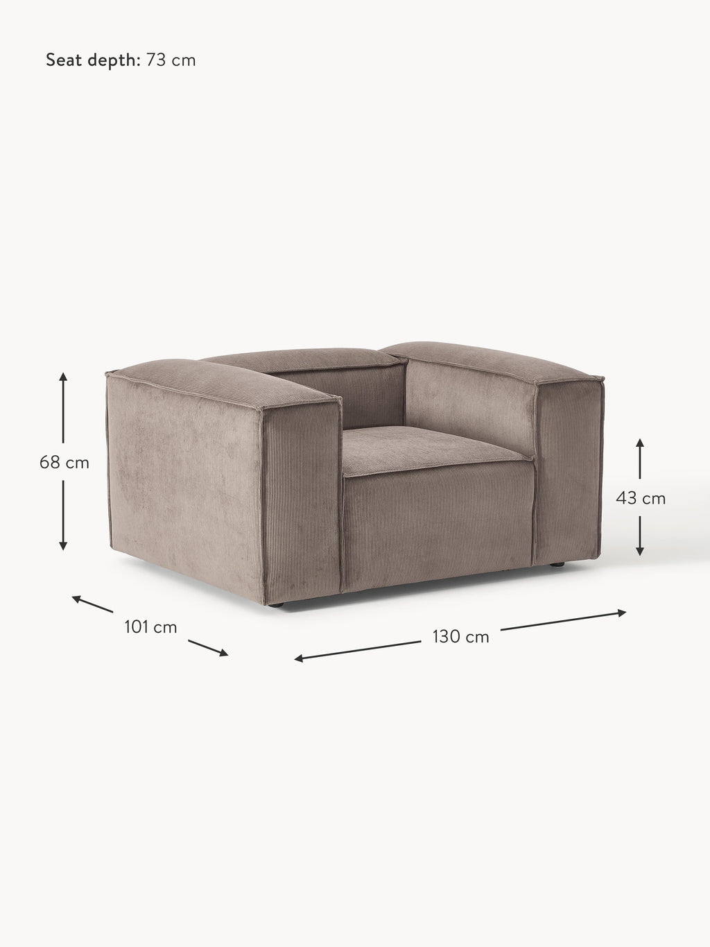 Lennon Corduroy Armchair