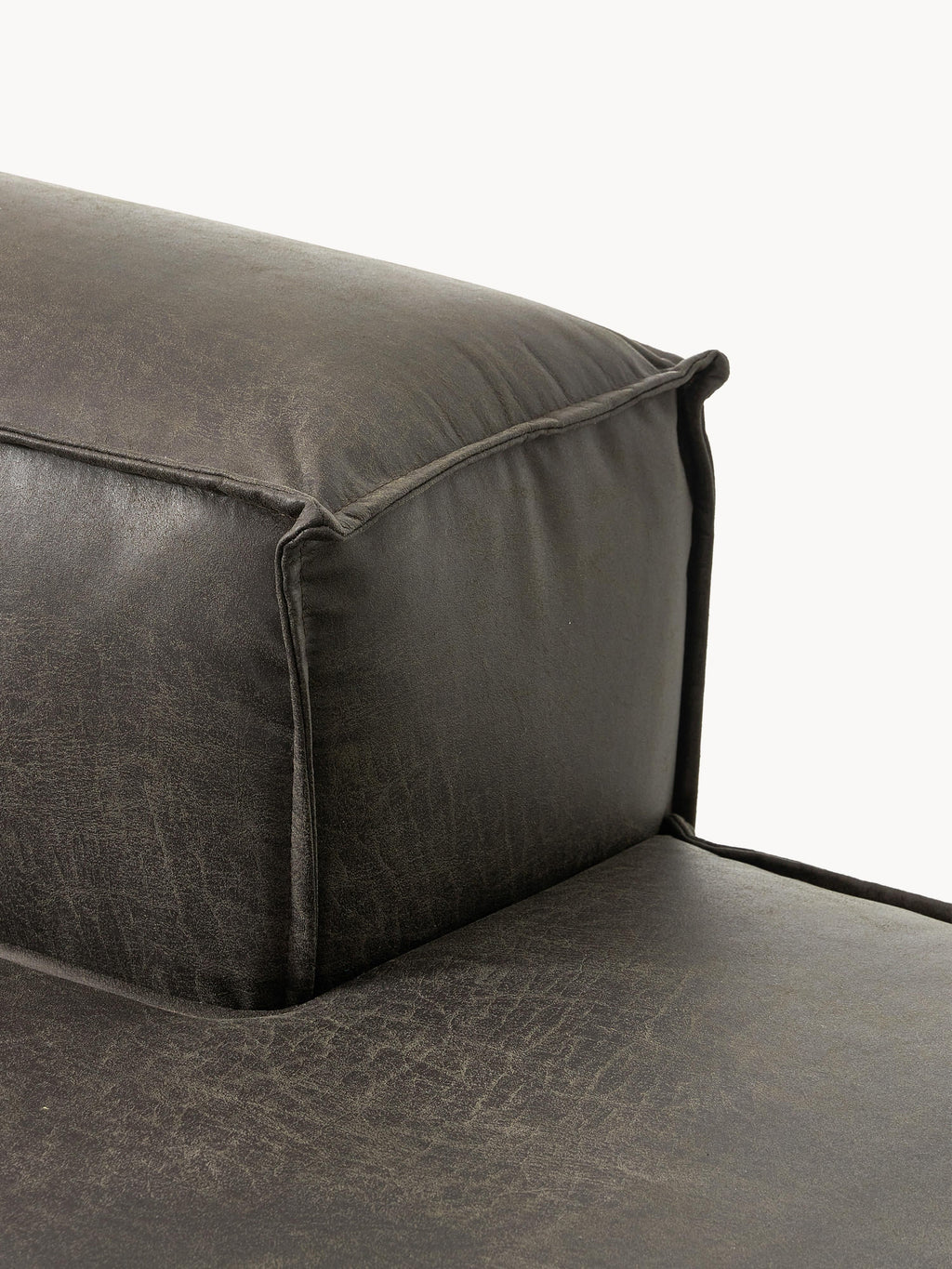 Lennon Modular Leather Sofa (4-seater) with Ottoman (left/right)