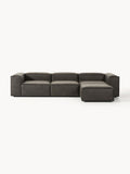 Gallery image 1 - Modular Leather Sofa Lennon (4-seater) with Ottoman (left/right)