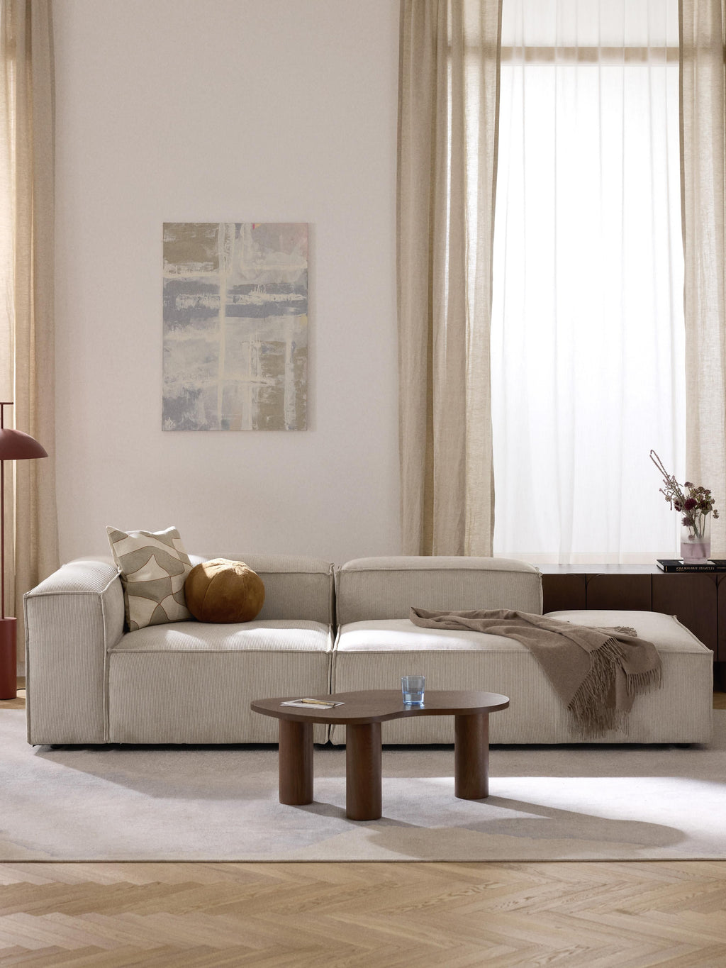 Lennon Corduroy Modular Ottoman