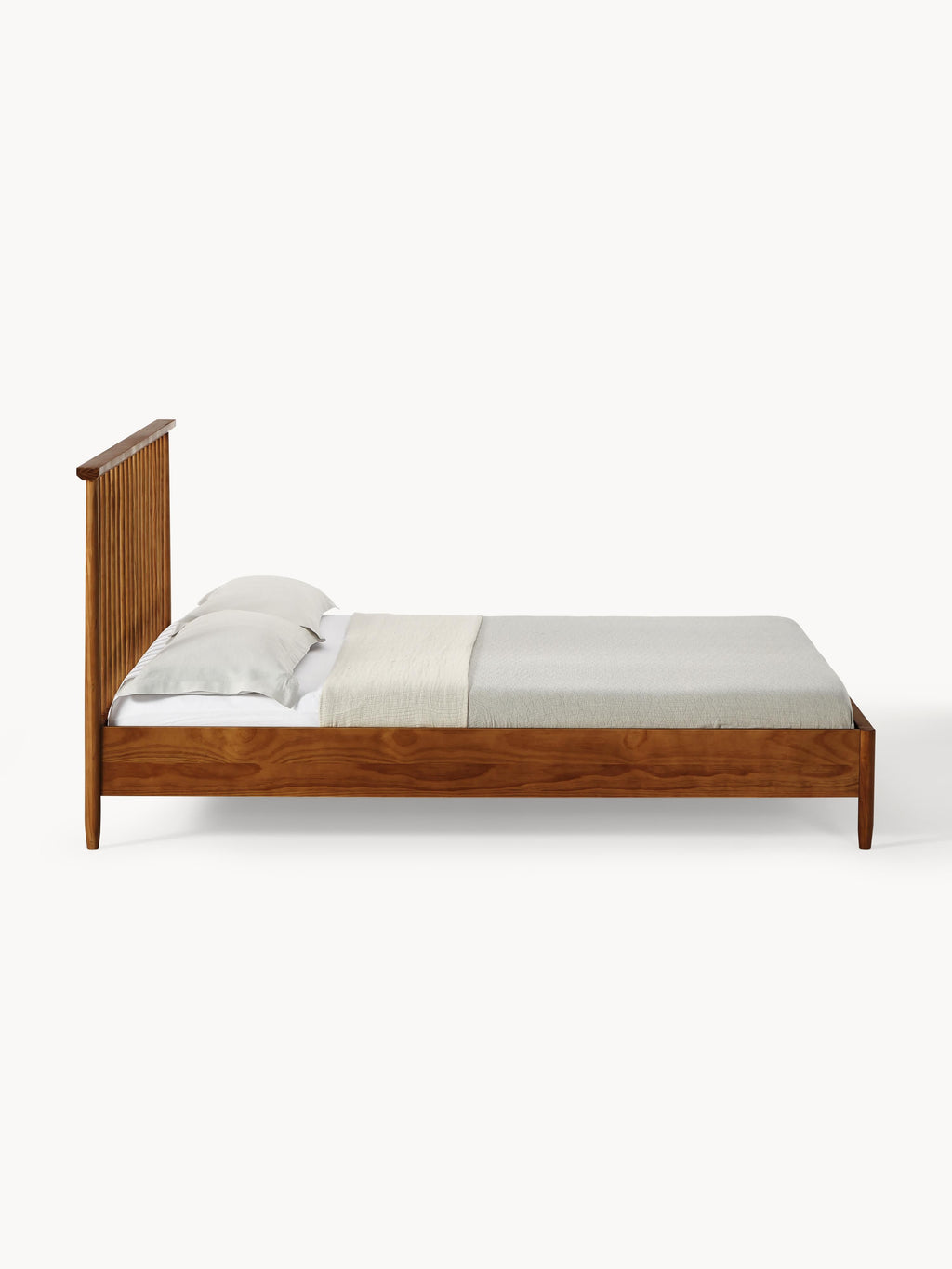 Windsor Pine Wood Bed with Headboard