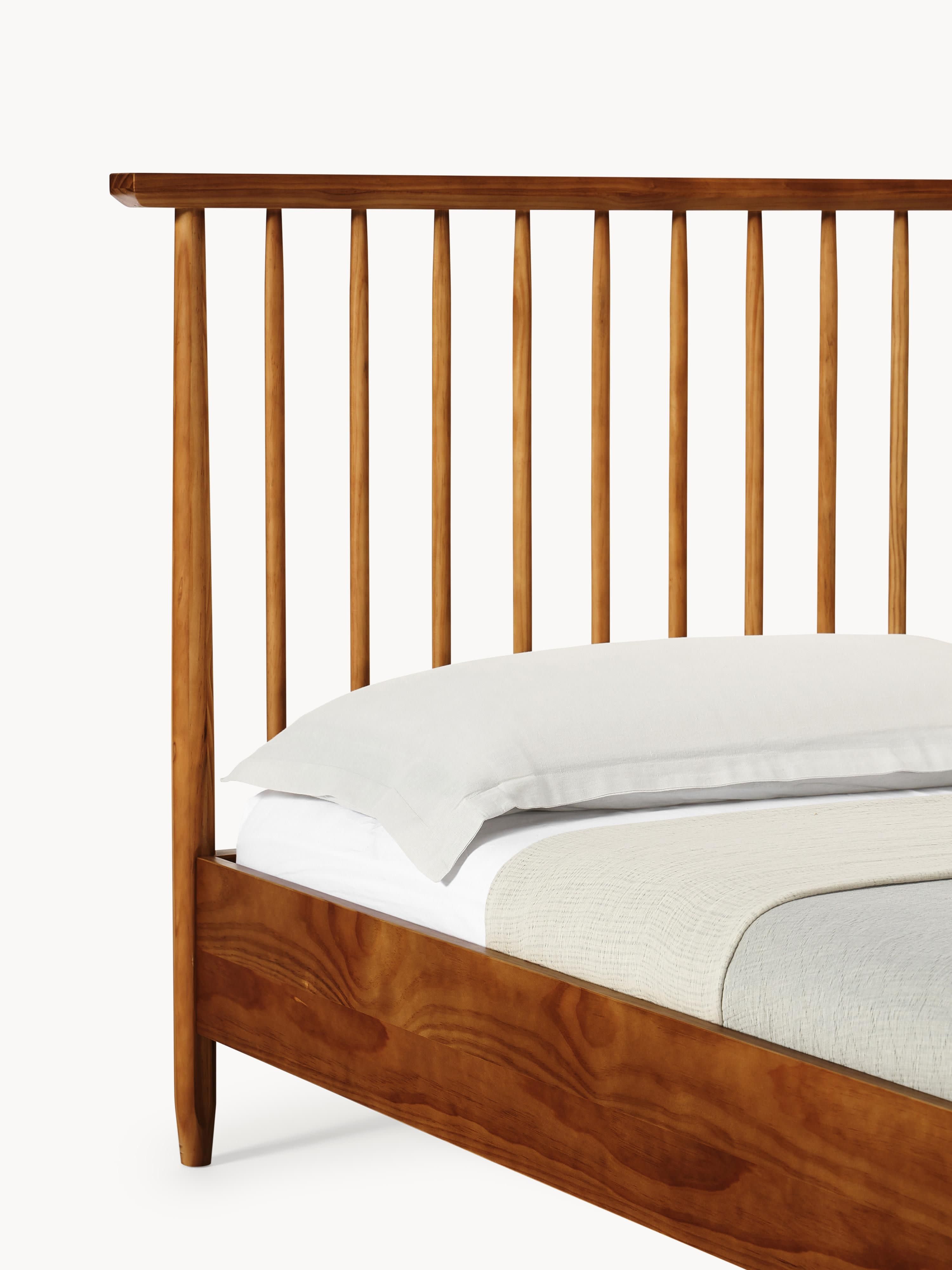 Windsor Pine Wood Bed with Headboard