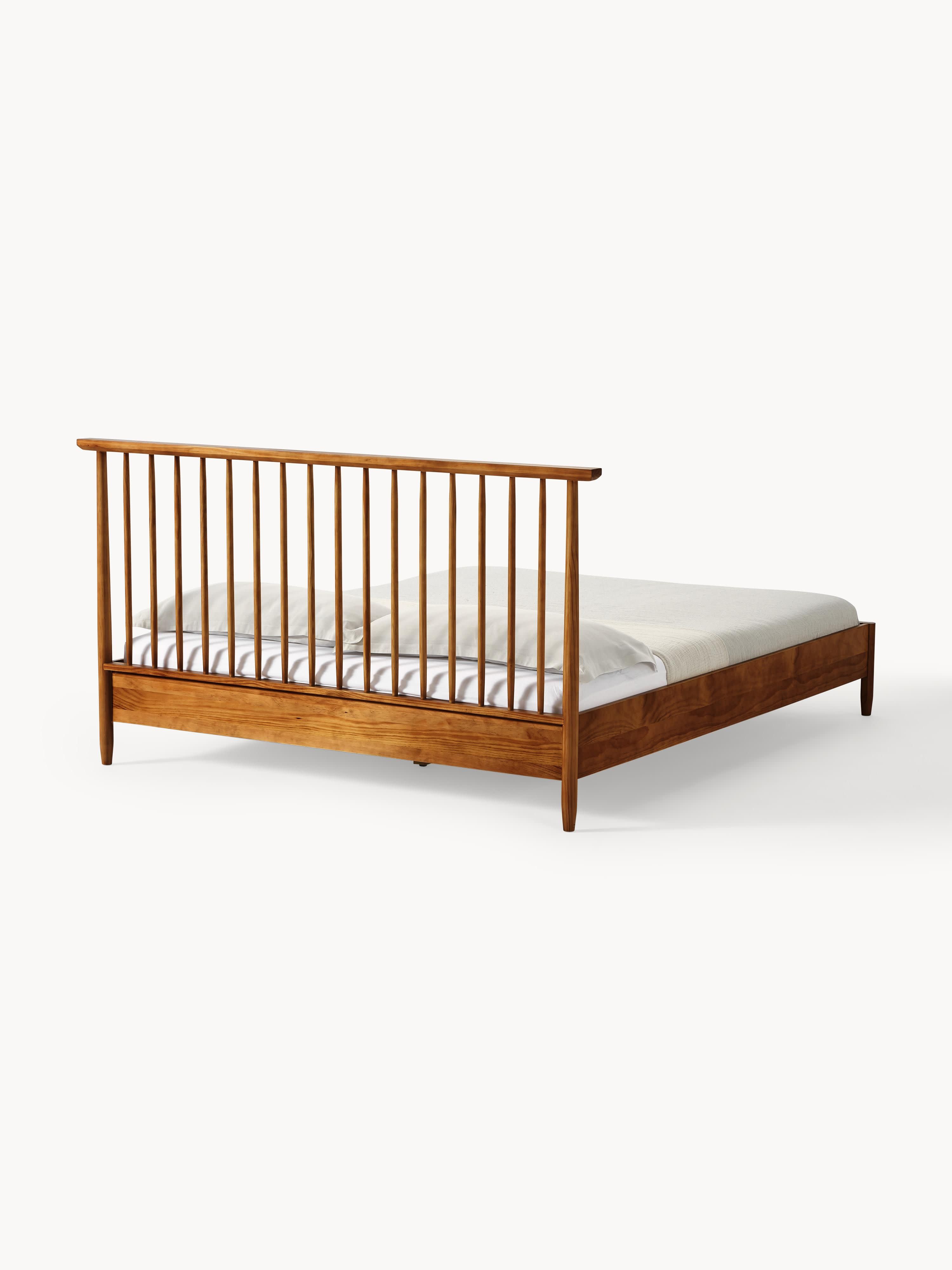 Windsor Pine Wood Bed with Headboard