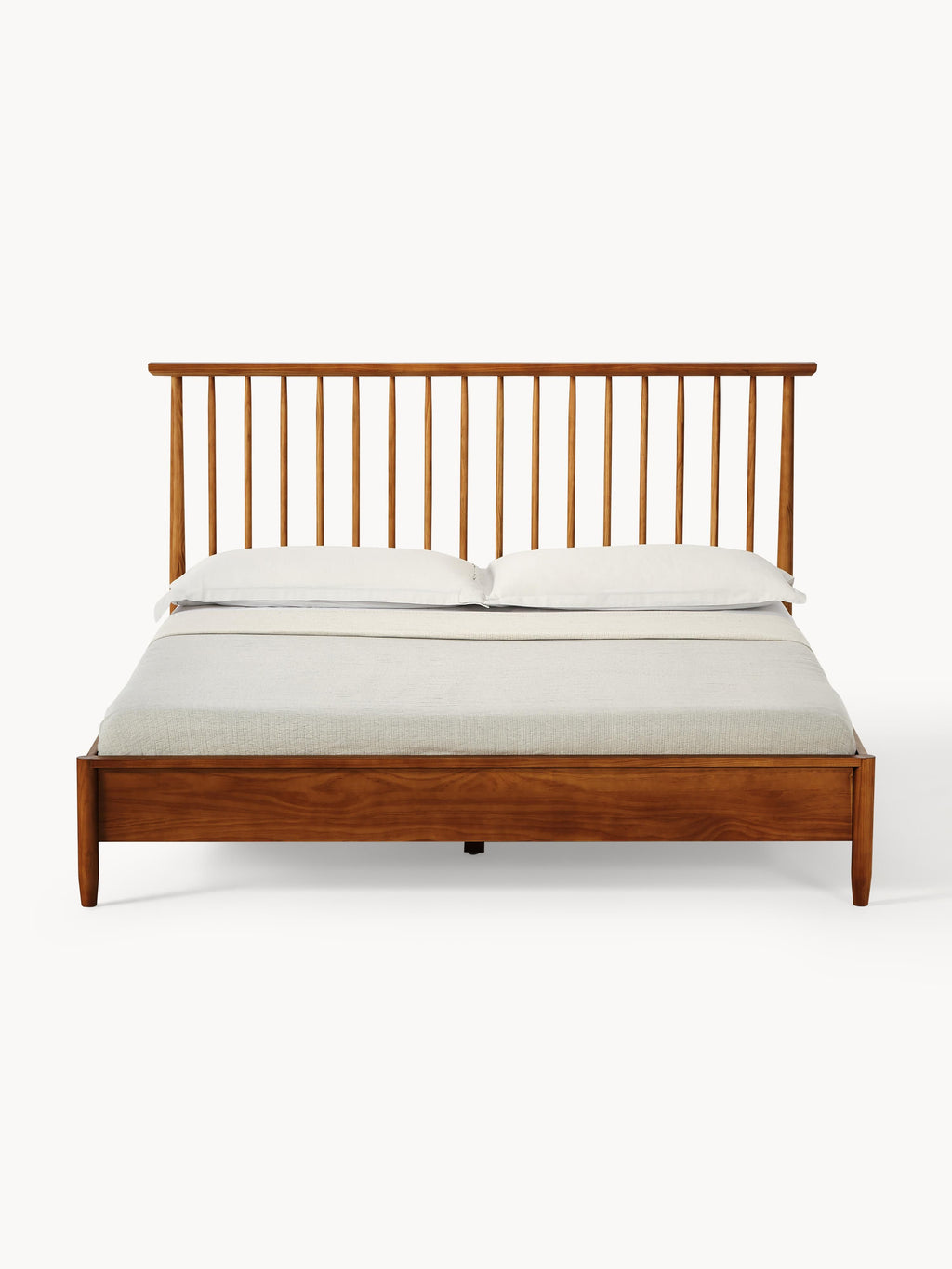 Windsor Pine Wood Bed with Headboard