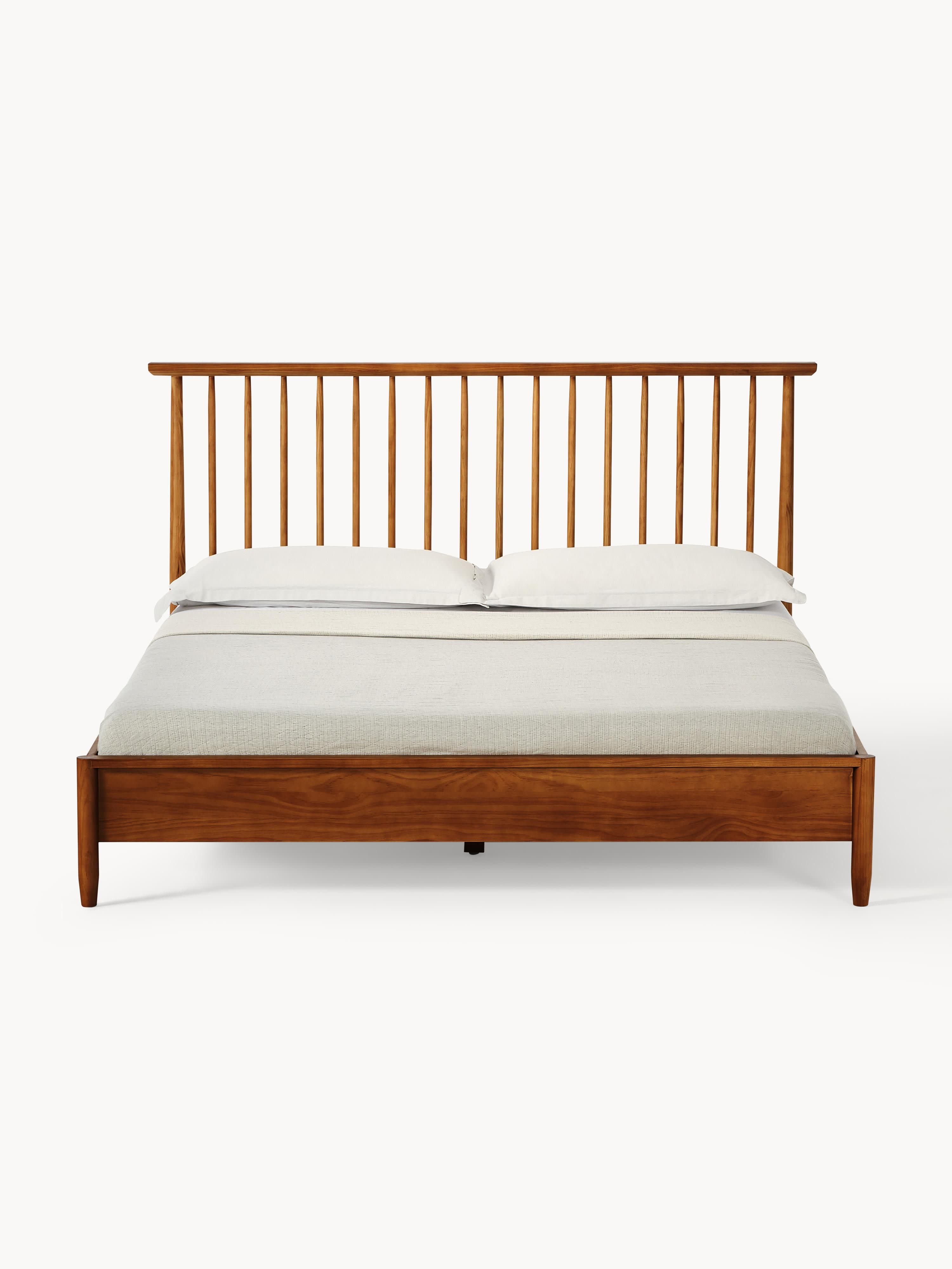 Windsor Pine Wood Bed with Headboard