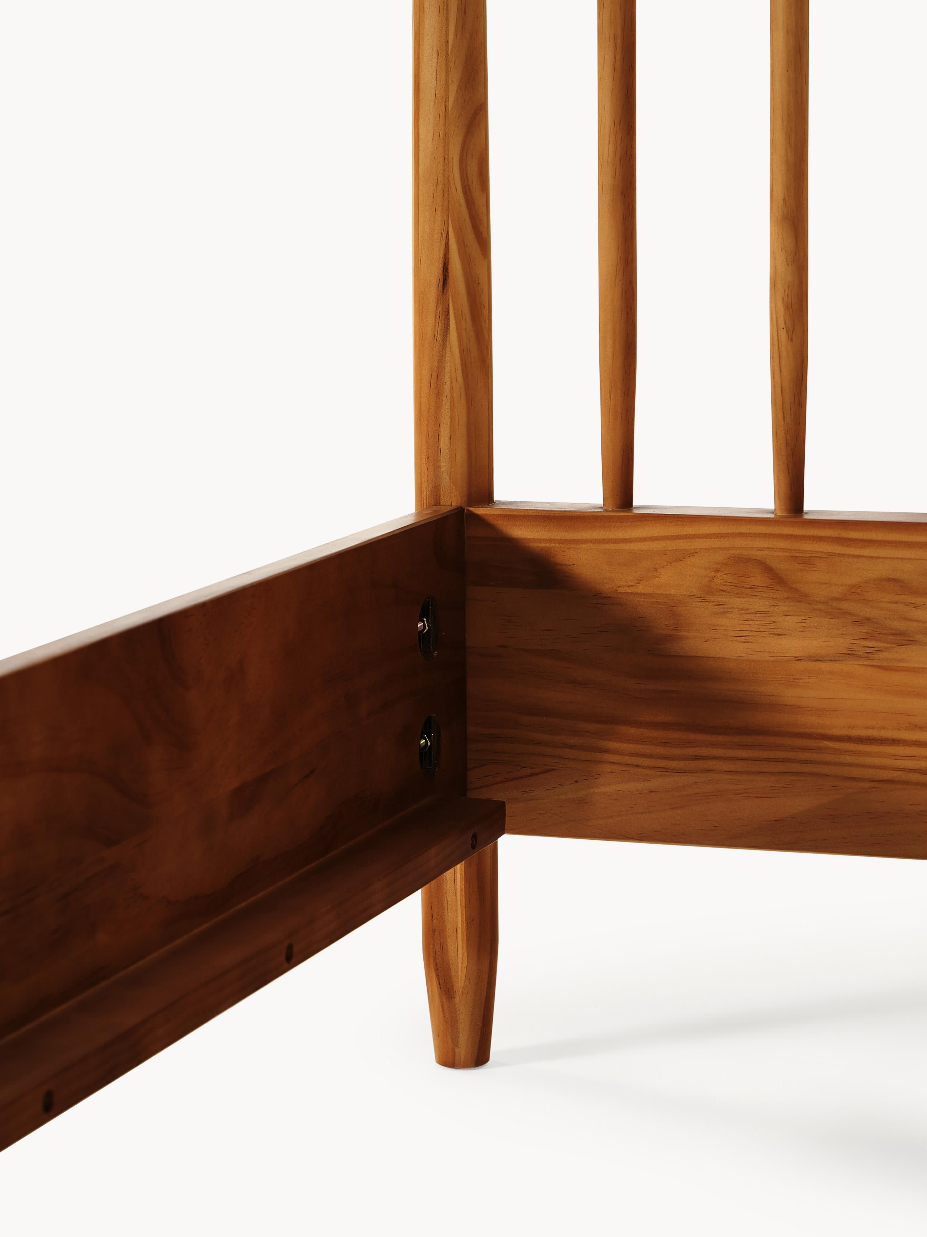 Windsor Pine Wood Bed with Headboard