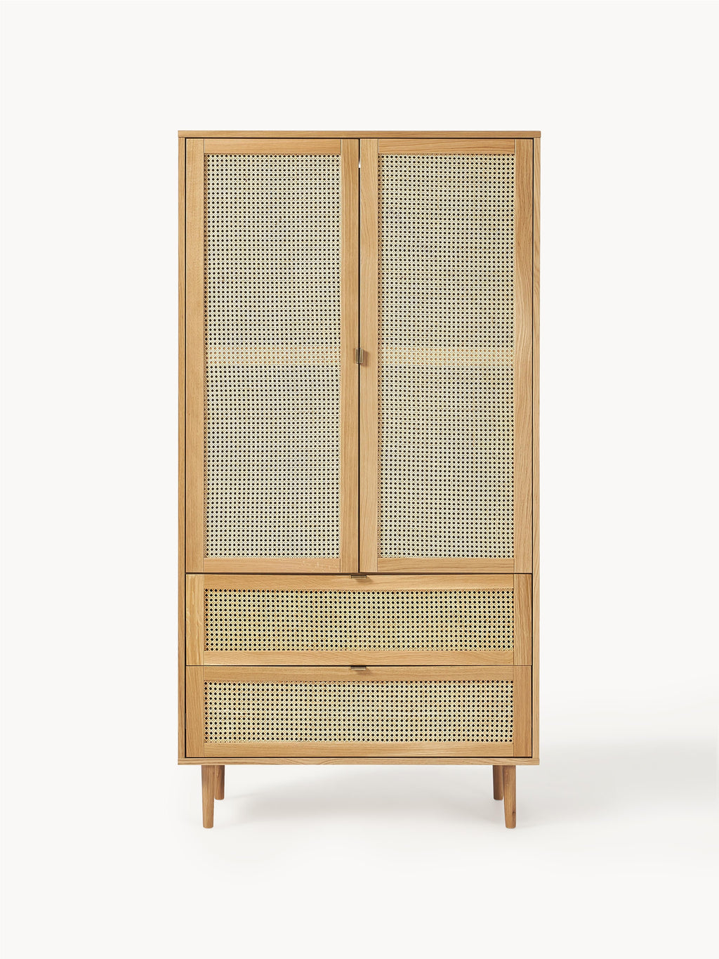 Aries Small Wardrobe with Viennese Wickerwork, 2-doors