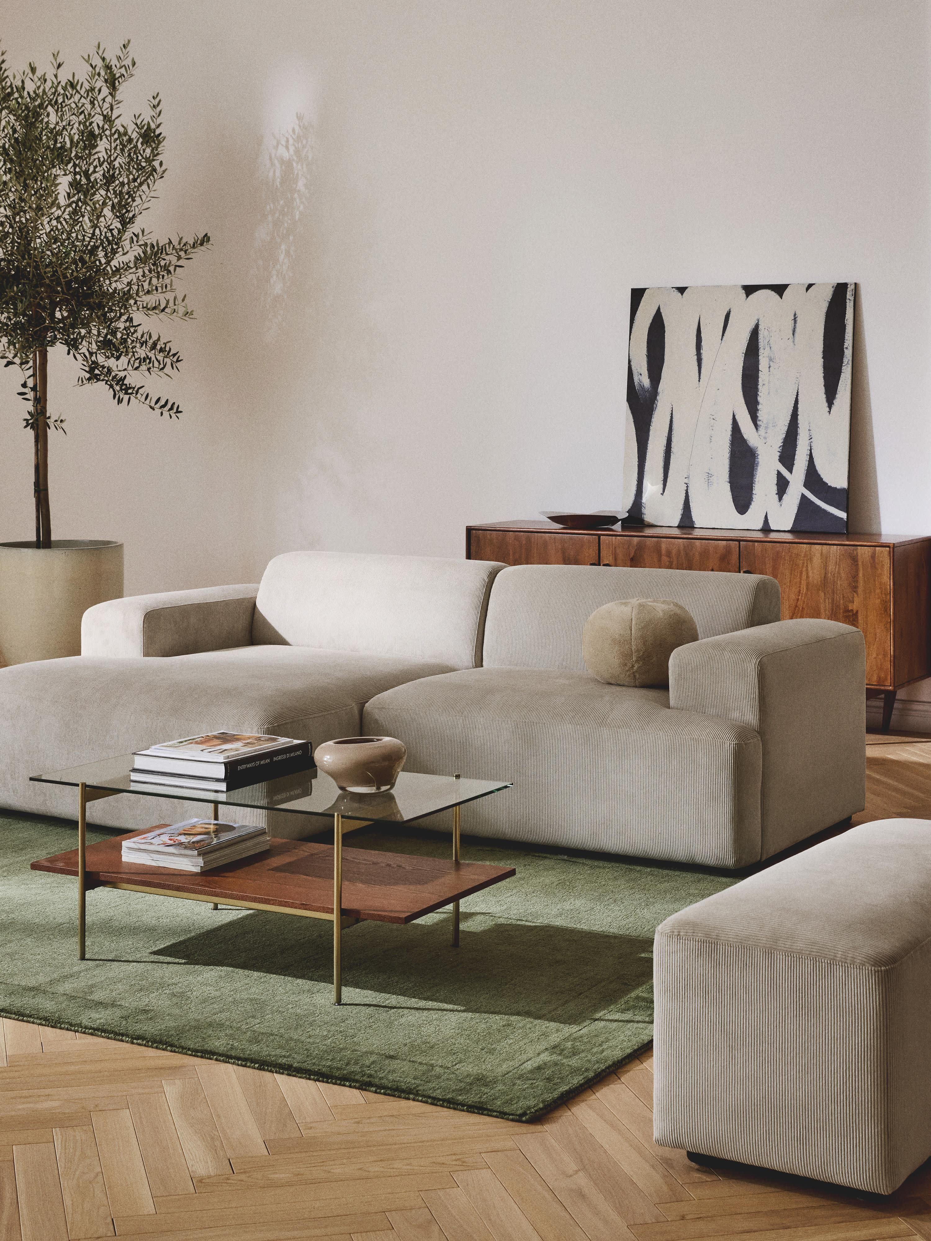 Melva Corduroy Corner Sofa (3-seater)