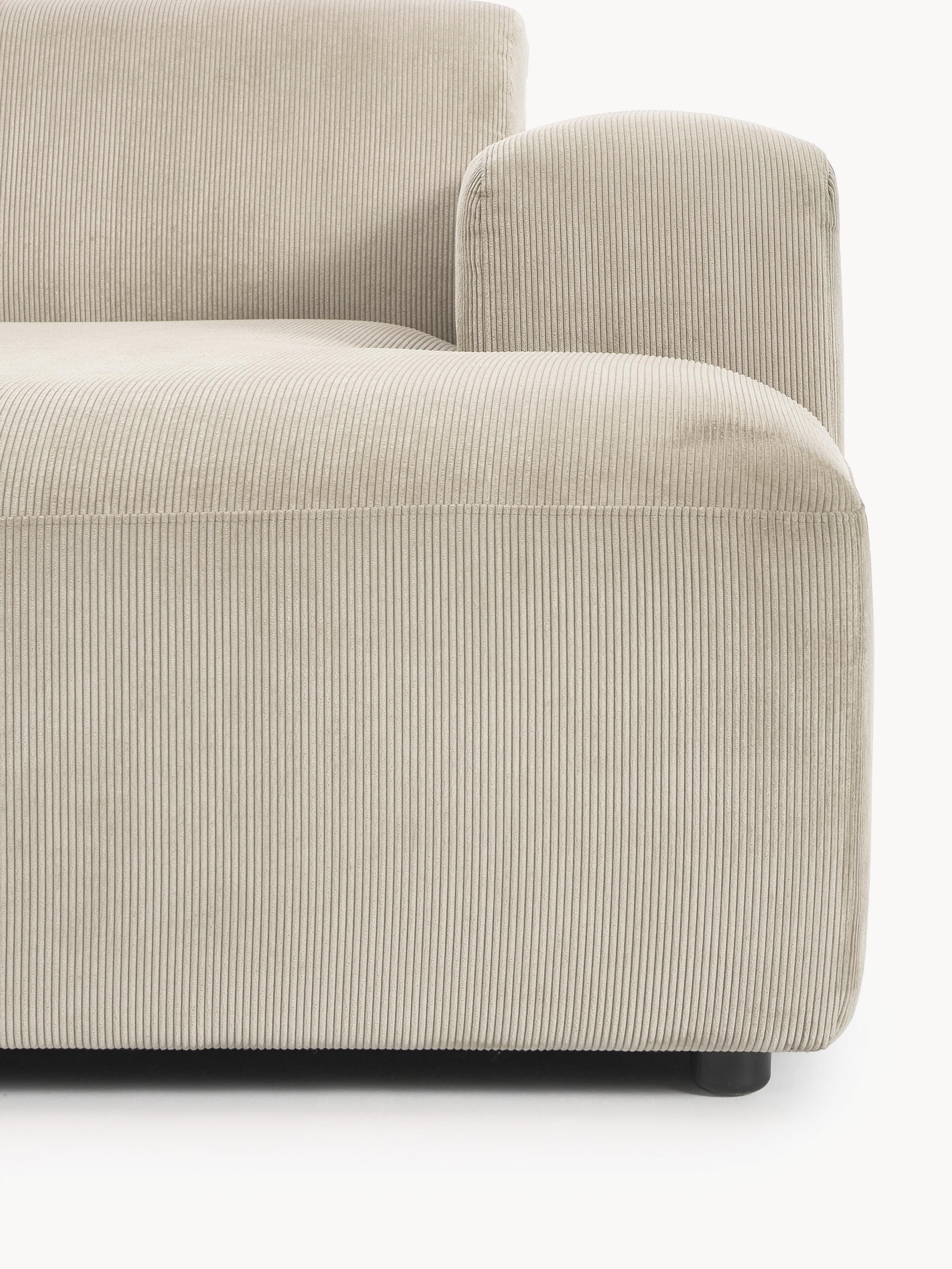 Melva Corduroy Corner Sofa (3-seater)