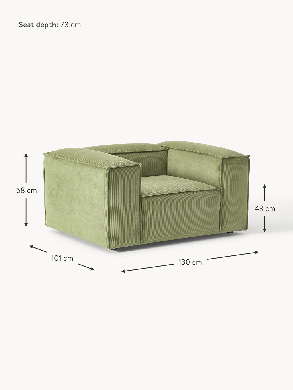 Lennon Corduroy Armchair