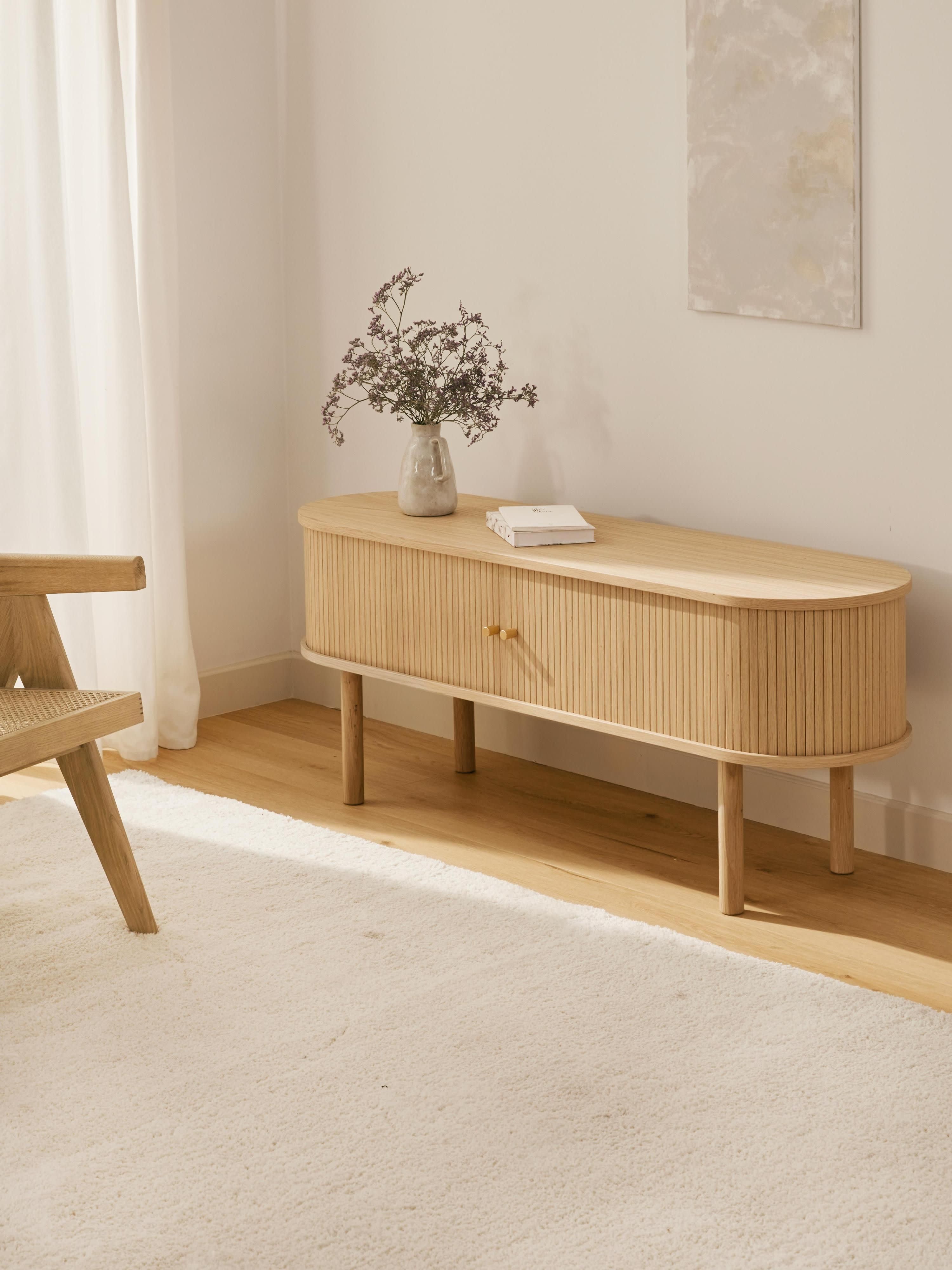 Calary Lowboard with Fluted Front