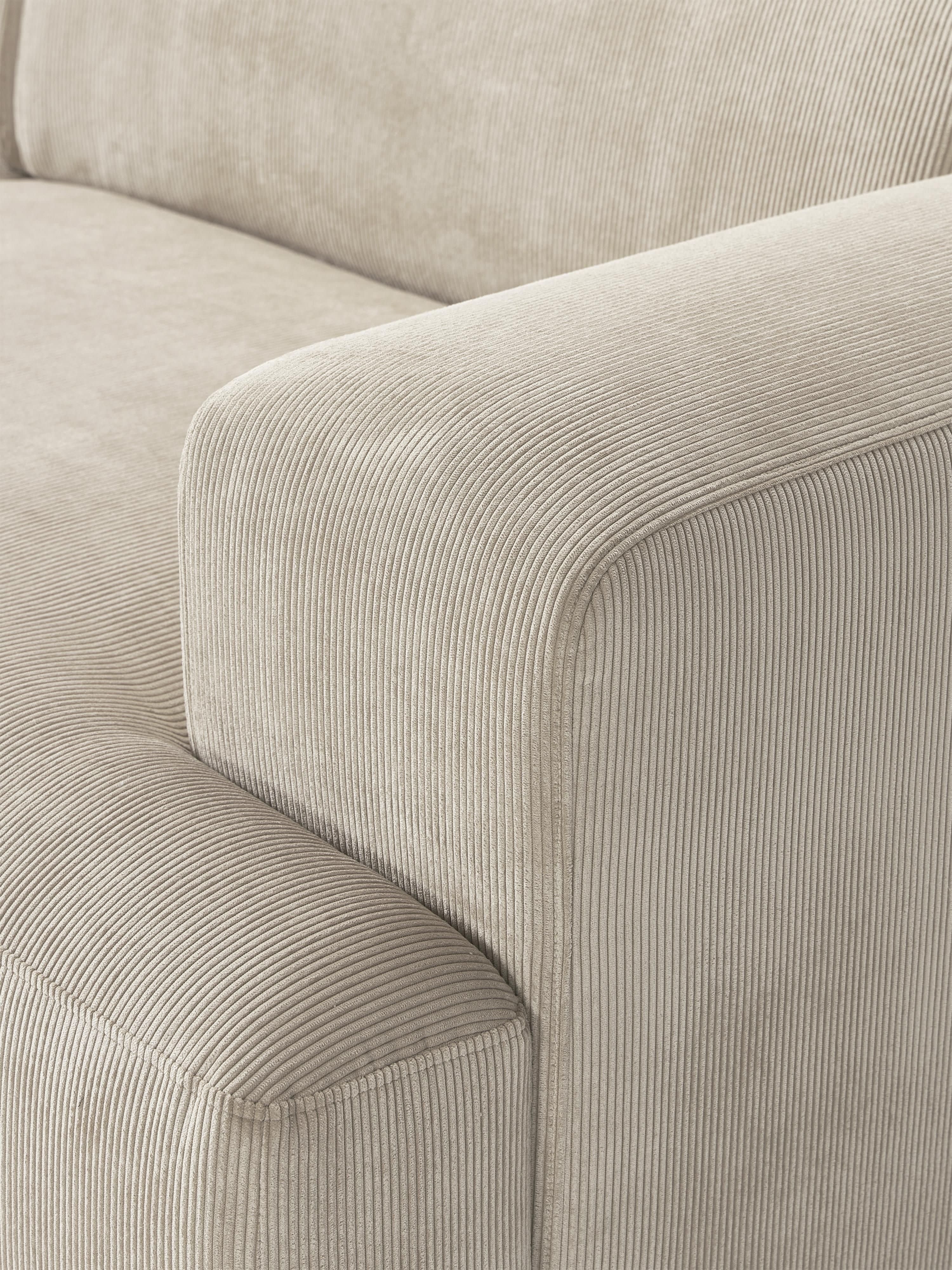 Melva Corduroy Corner Sofa (4-seater)