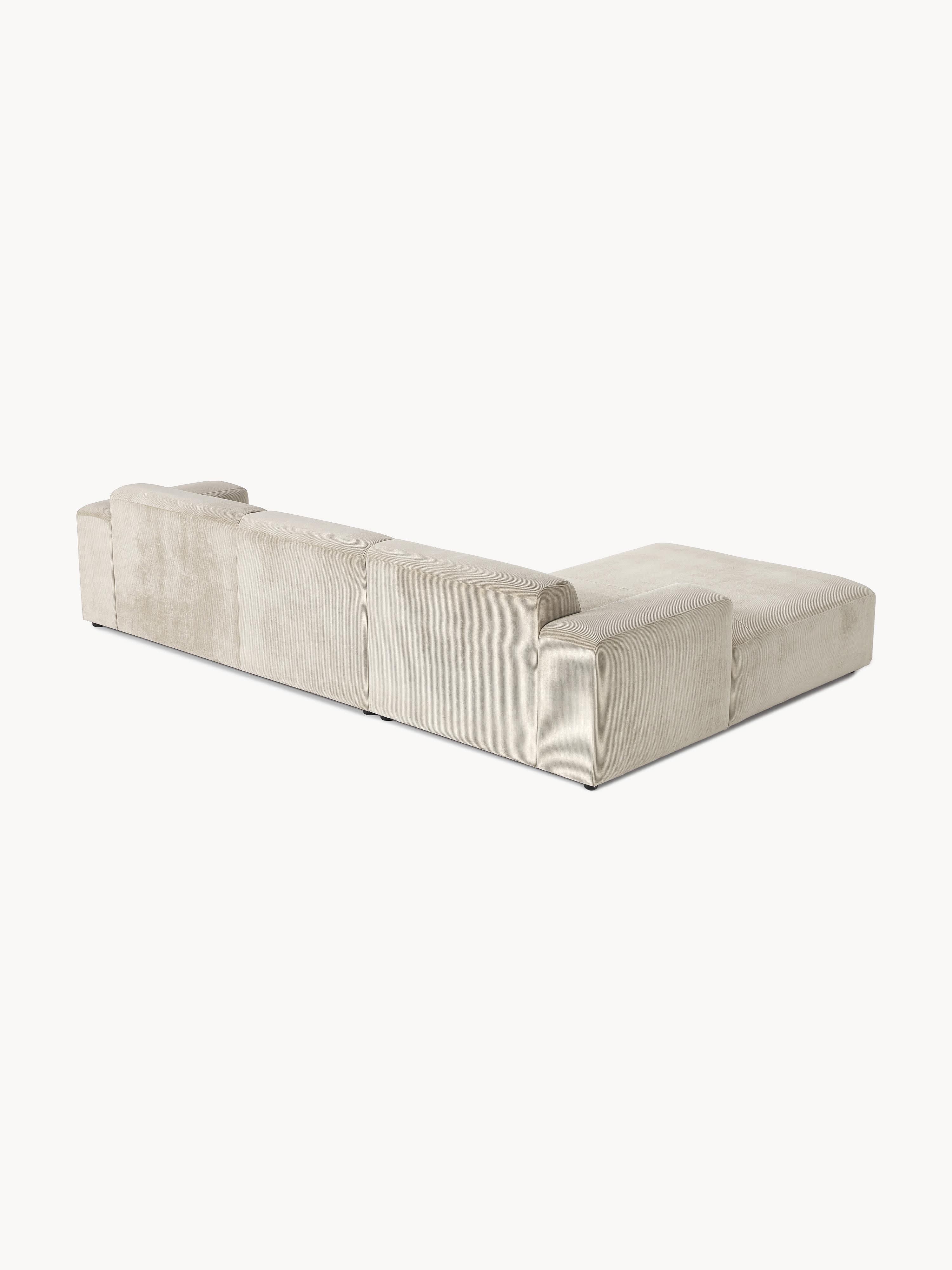 Melva Corduroy Corner Sofa (4-seater)