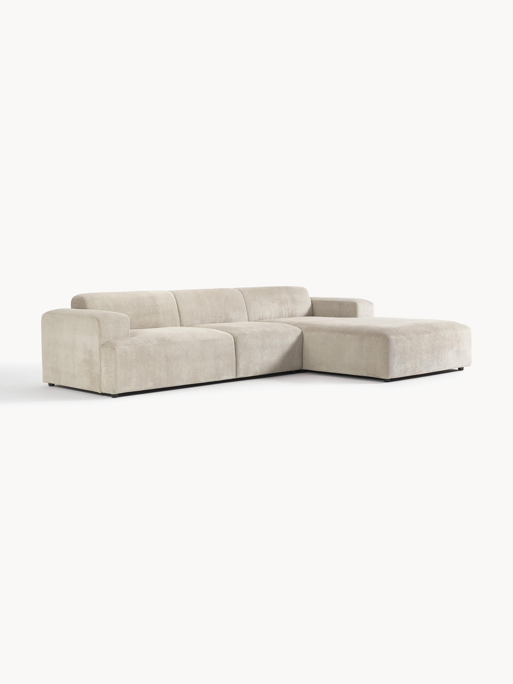 Melva Corduroy Corner Sofa (4-seater)
