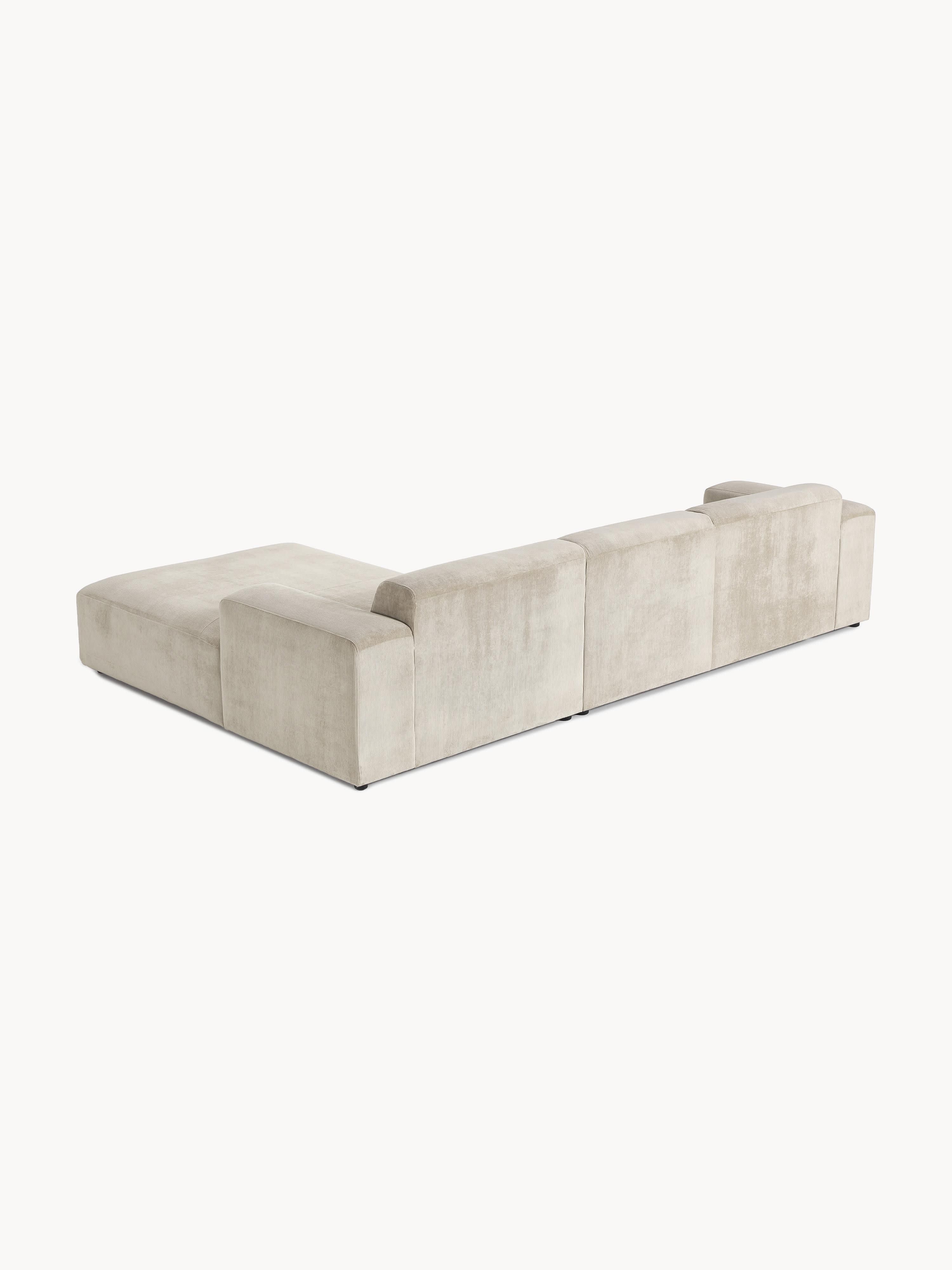 Melva Corduroy Corner Sofa (4-seater)